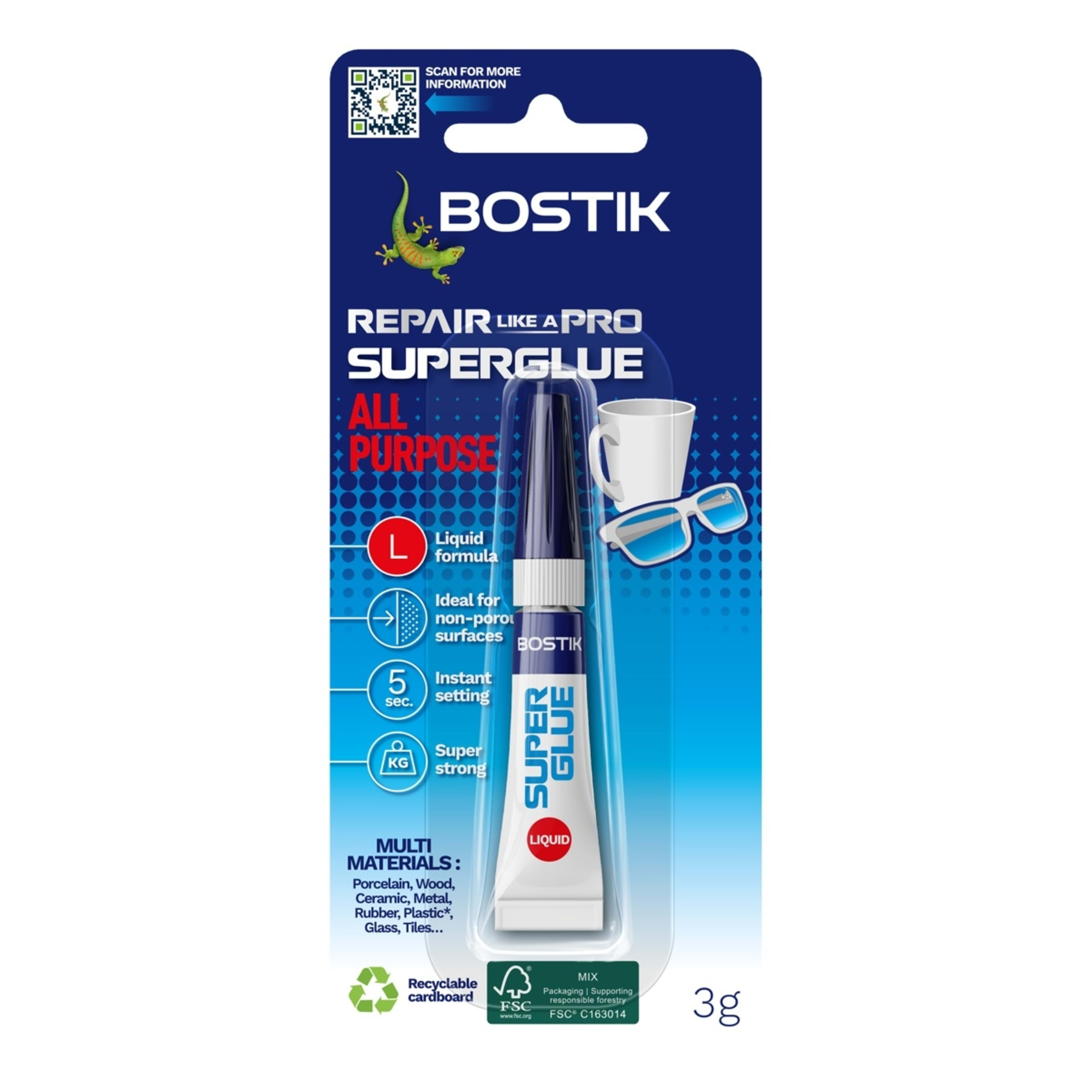 1 Bostik Super Glue Liquid