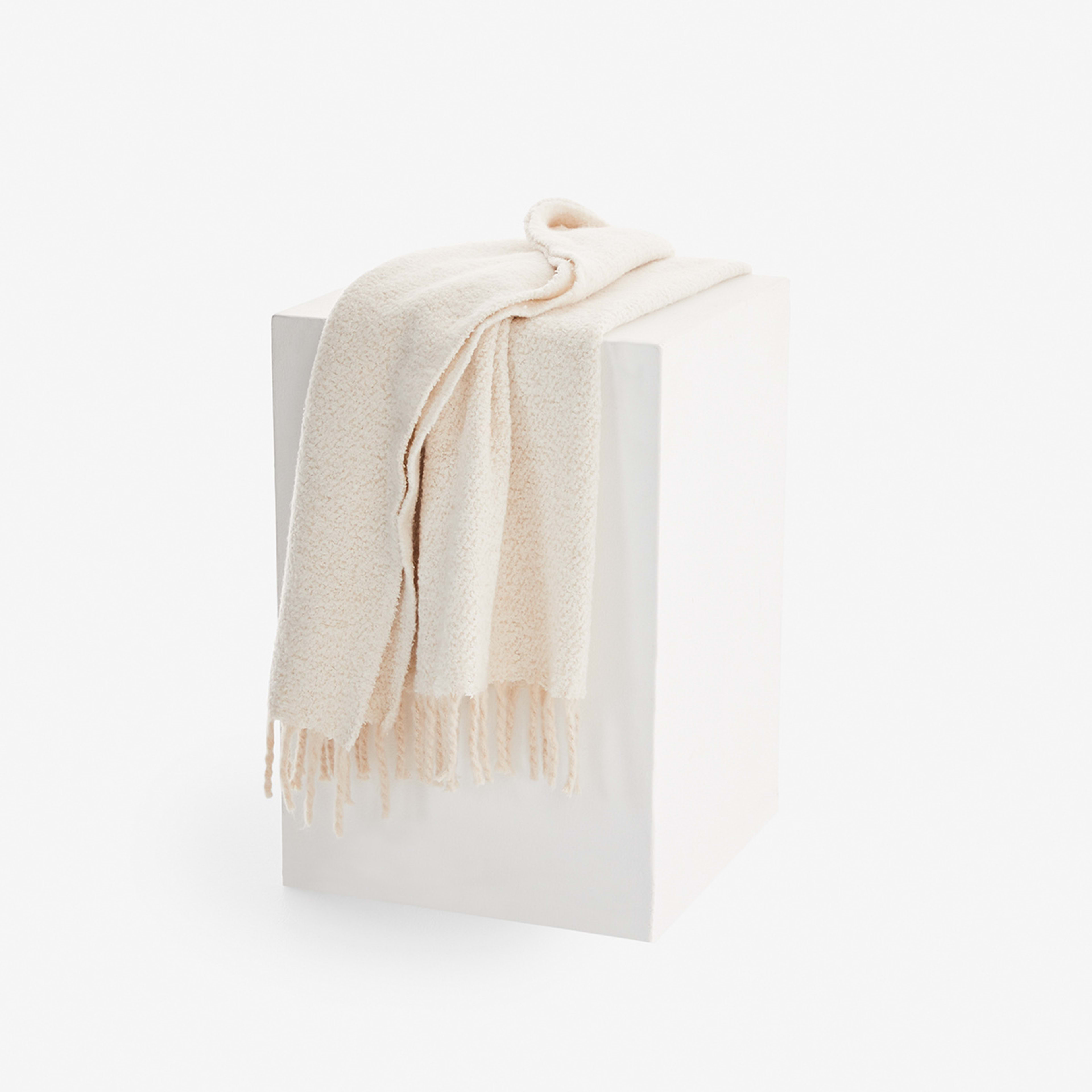 1 Brushed Woven Throw - Off White