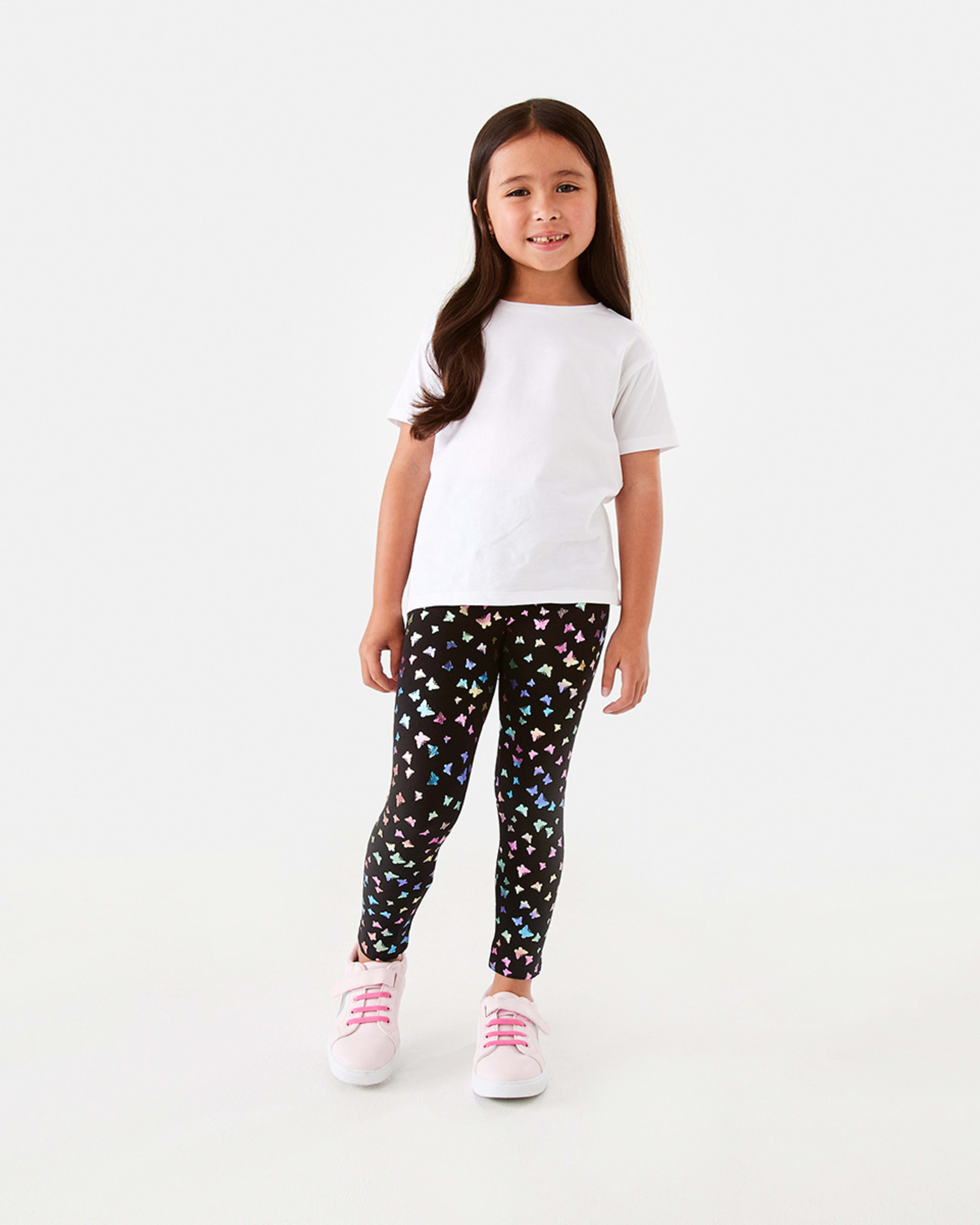 5 Foil Leggings Blk Bfly, 5 of 8