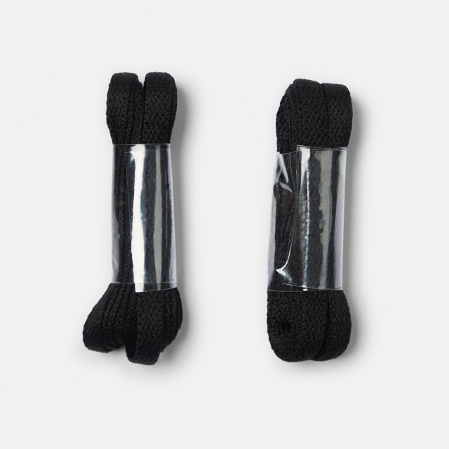 2 Pack Flat Laces Black Kmart
