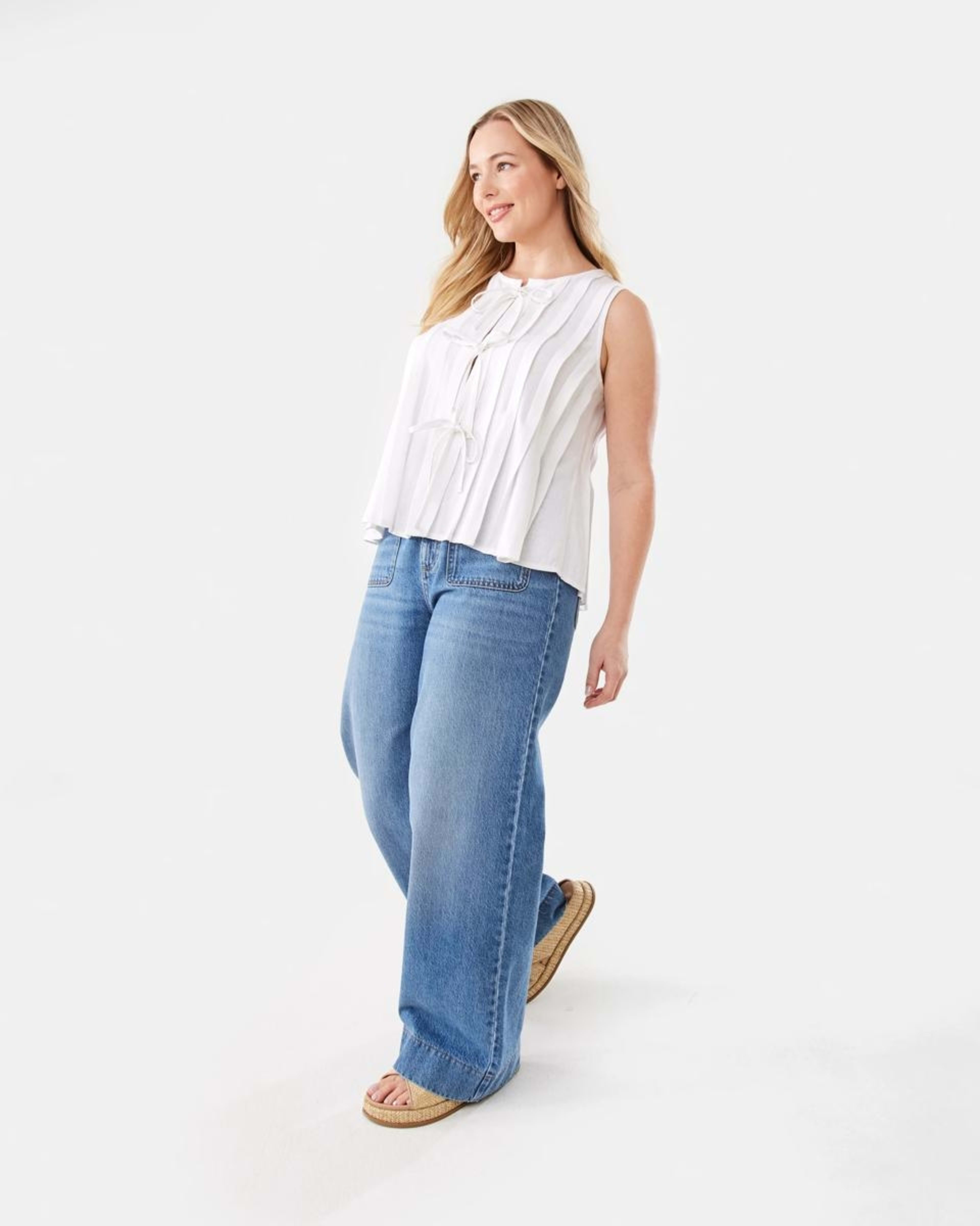 4 Wide Leg Pocket Jeans MID WASH, 4 of 11