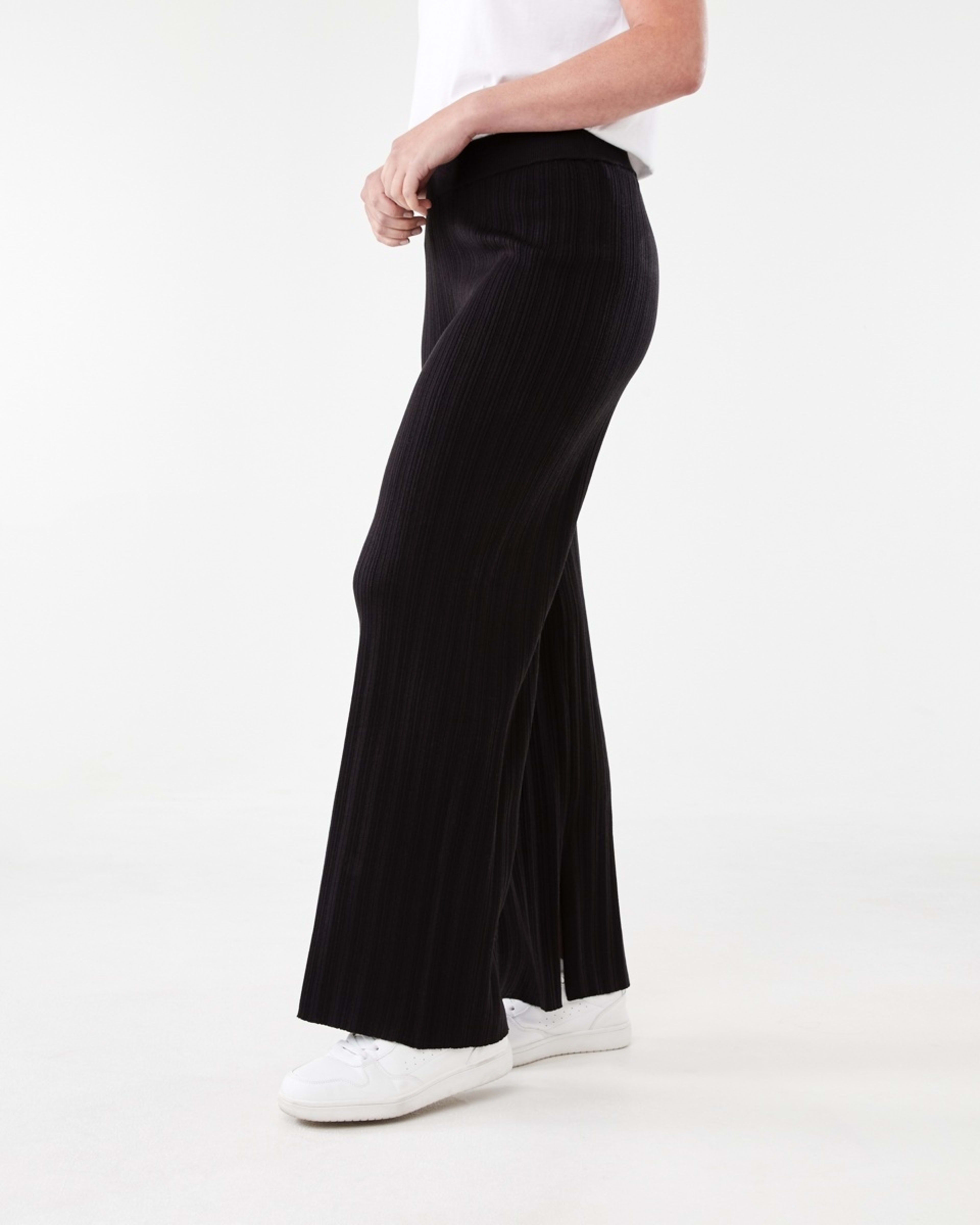 2 Variegated Knit Pants Black, 2 of 5