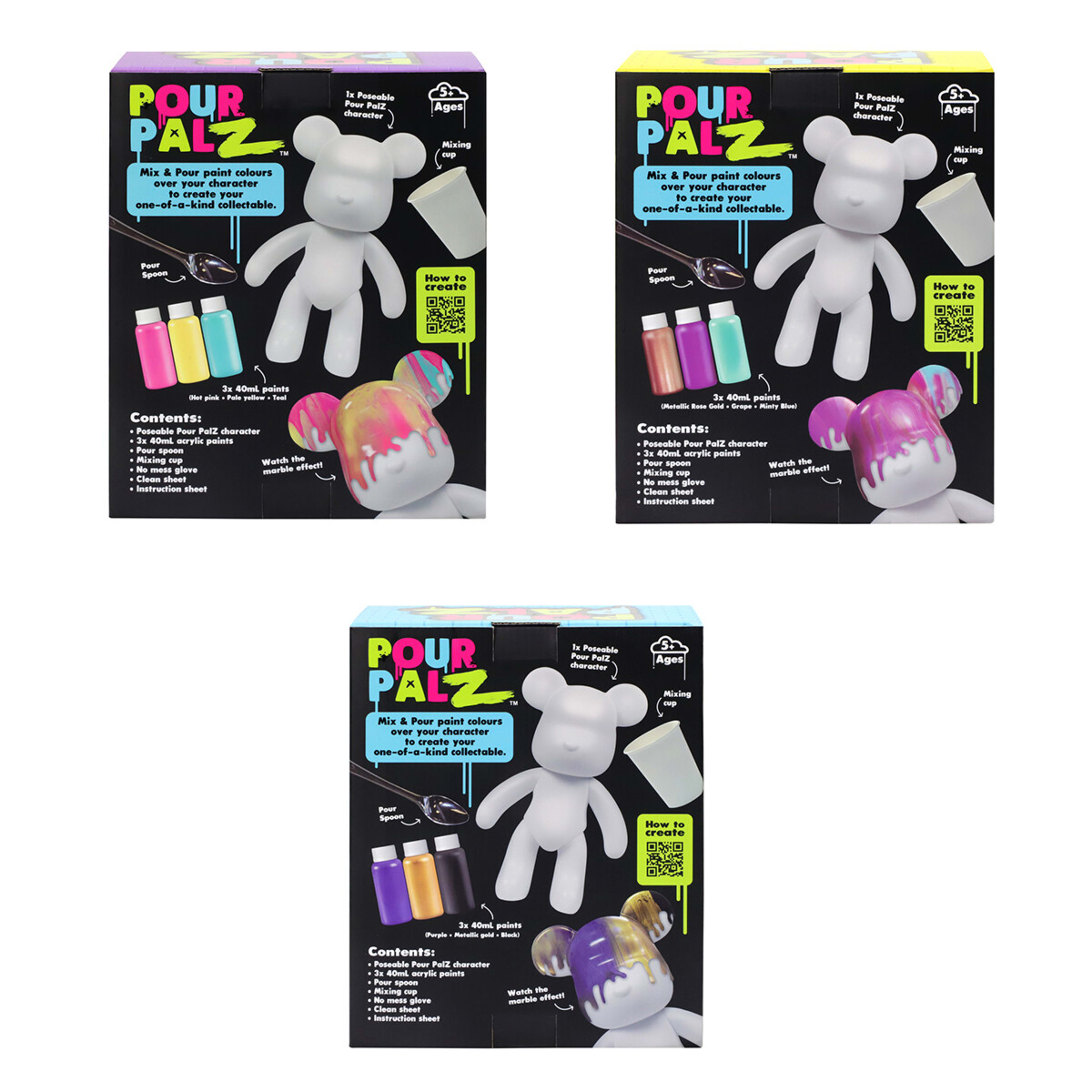 10 Pour Palz Large Paint Bear - Assorted, 10 of 10