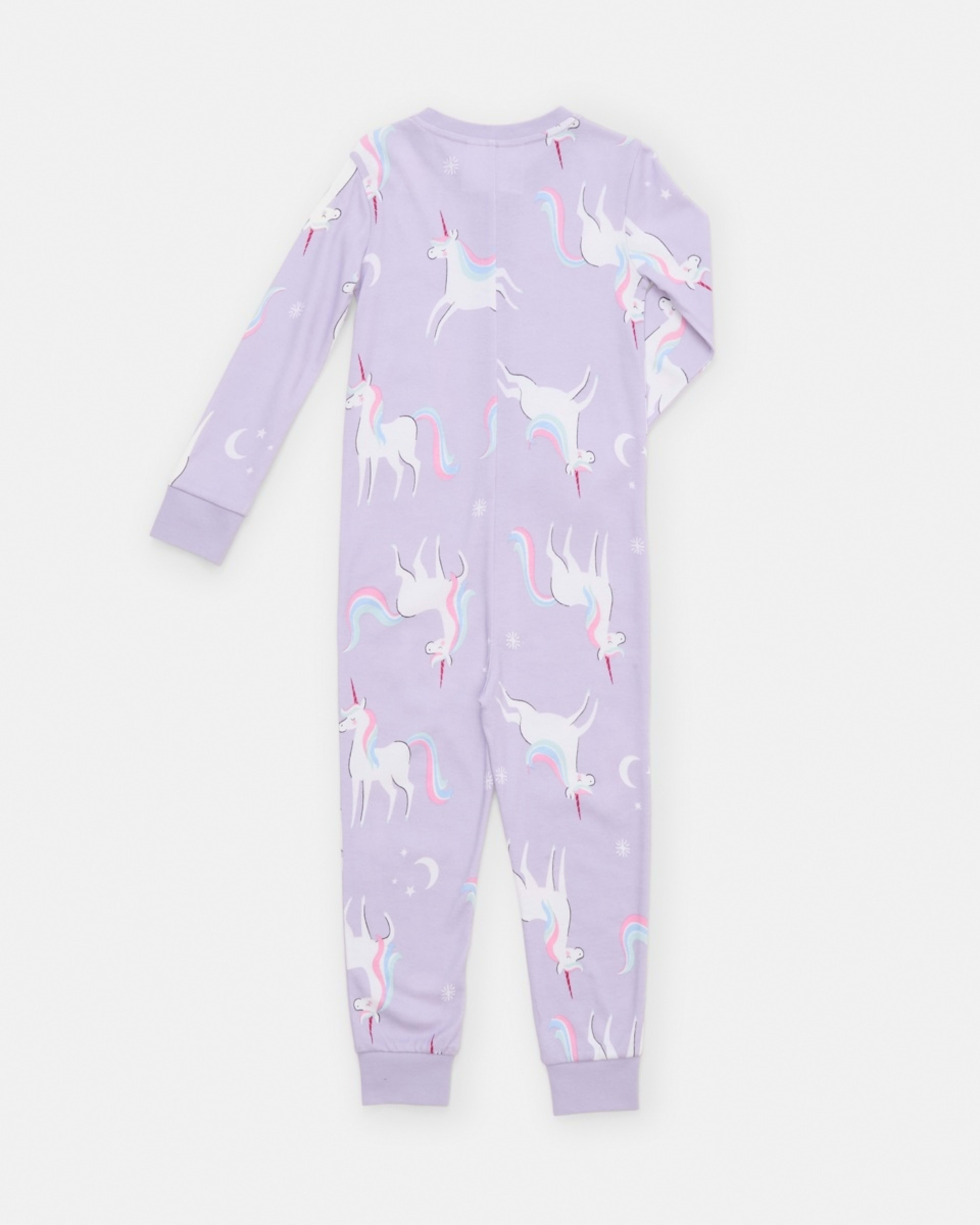 7 Rib All-In-One Sleepsuit Purple Unicorn, 7 of 9