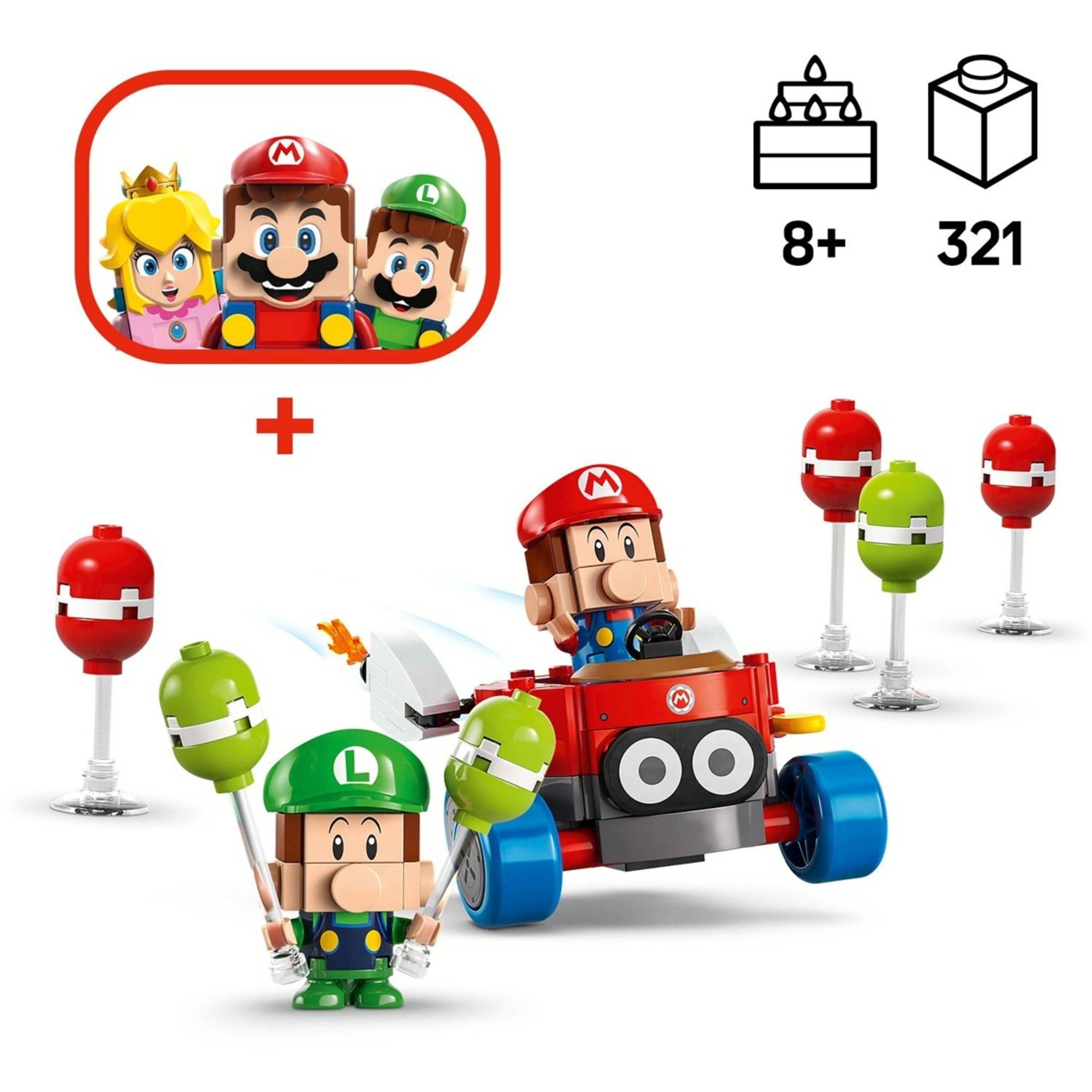 4 LEGO Super Mario: Mario Kart Baby Mario vs. Baby Luigi 72034, 4 of 10