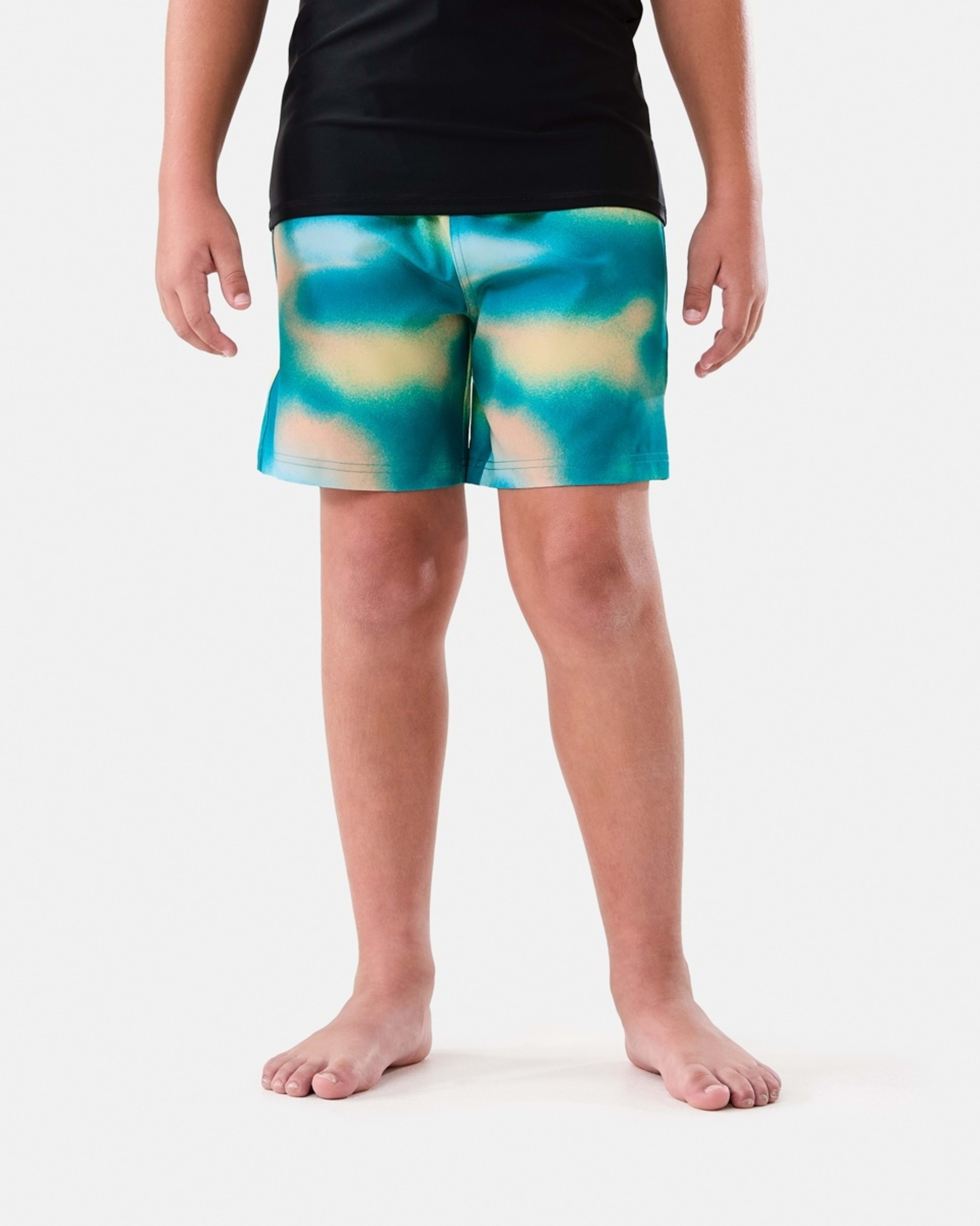 1 Longline Printed Swim Shorts Grn Surf, 1 of 7