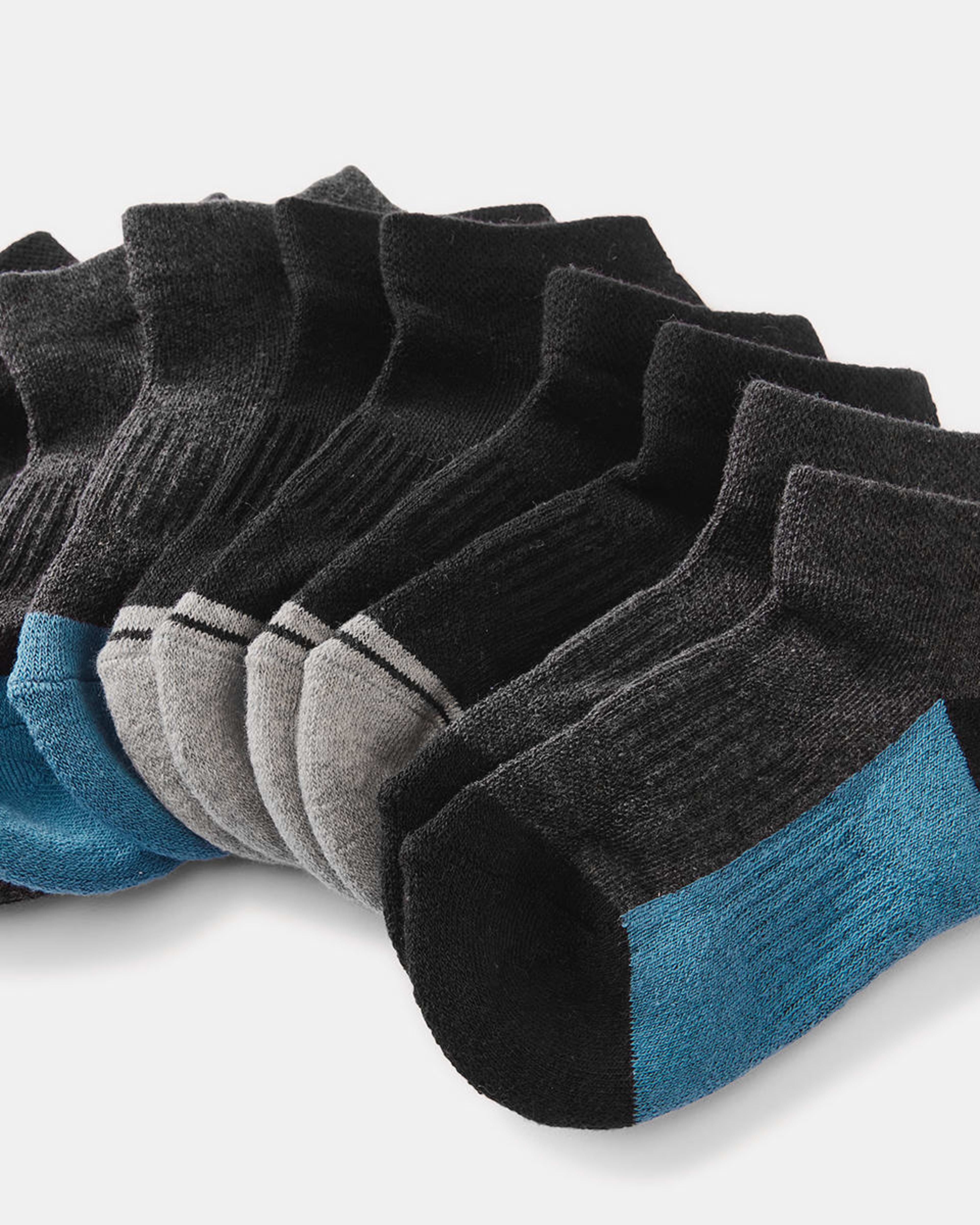 3 5 Pack Active Kids Low Cut Socks BLACK, 3 of 3