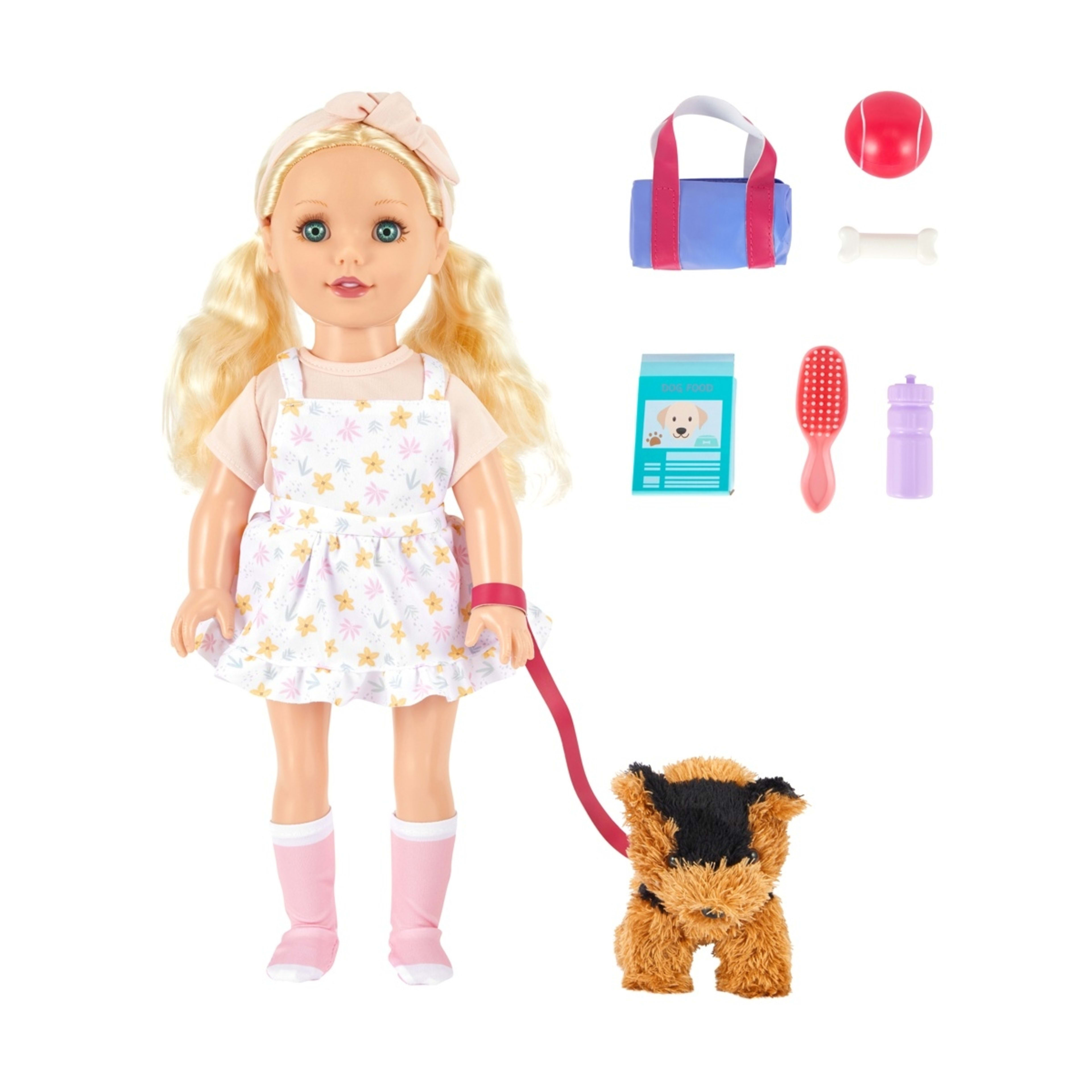 1 13 Piece Fashion Talking Doll with Puppy Set, 1 of 7