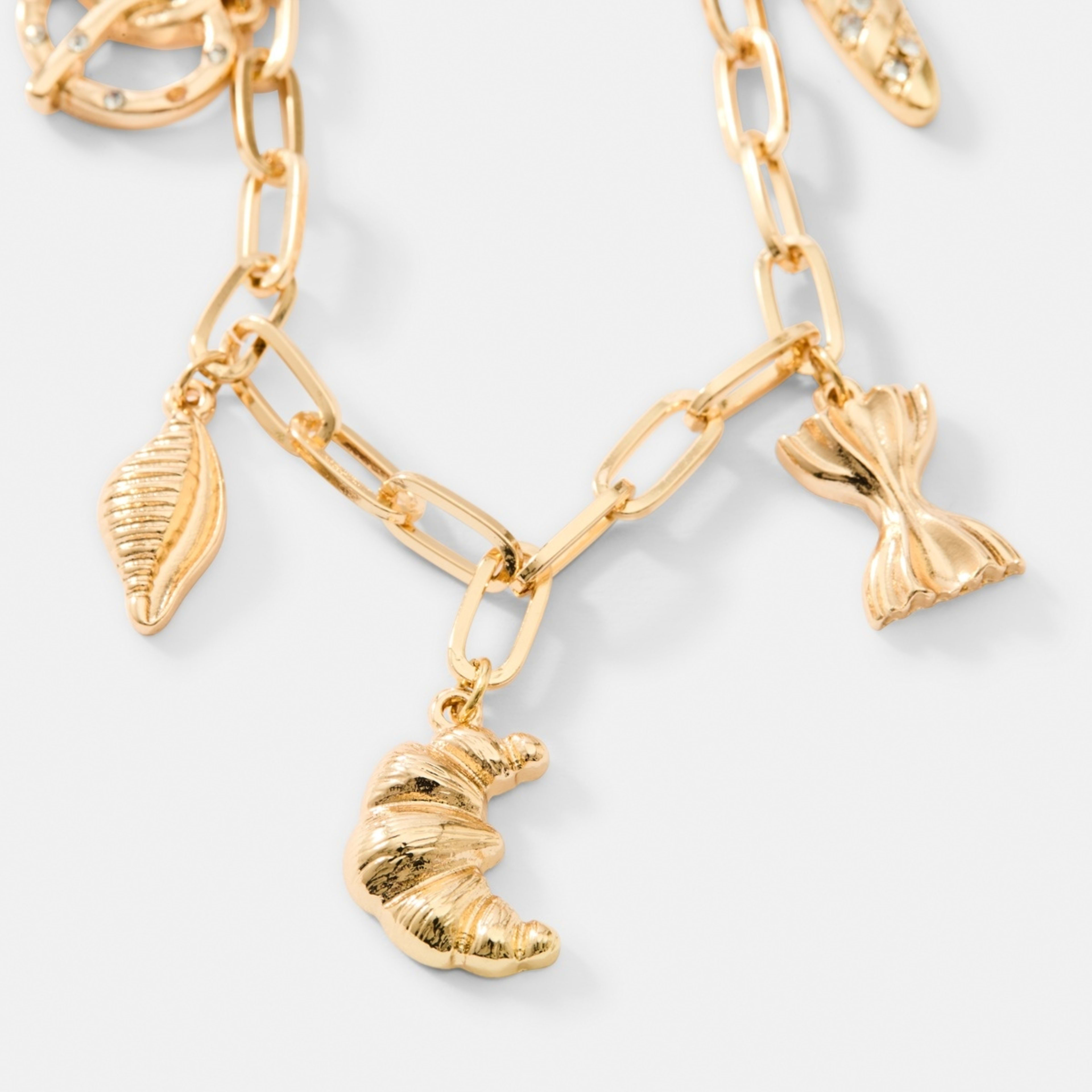 1 Carb Charms Bracelet - Gold Tone