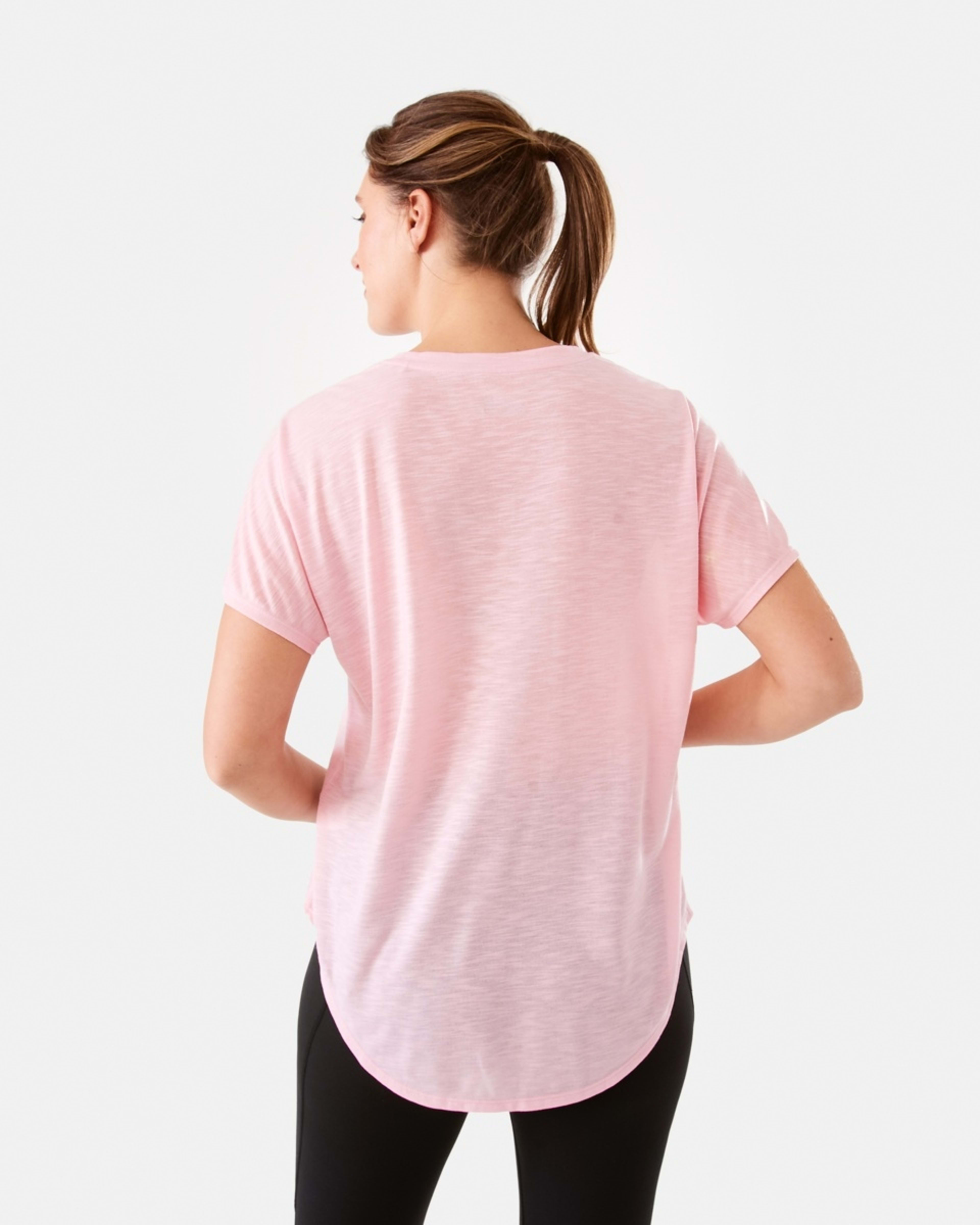 3 Active Womens Relax Sleeve T-shirt FADED PINK, 3 of 6