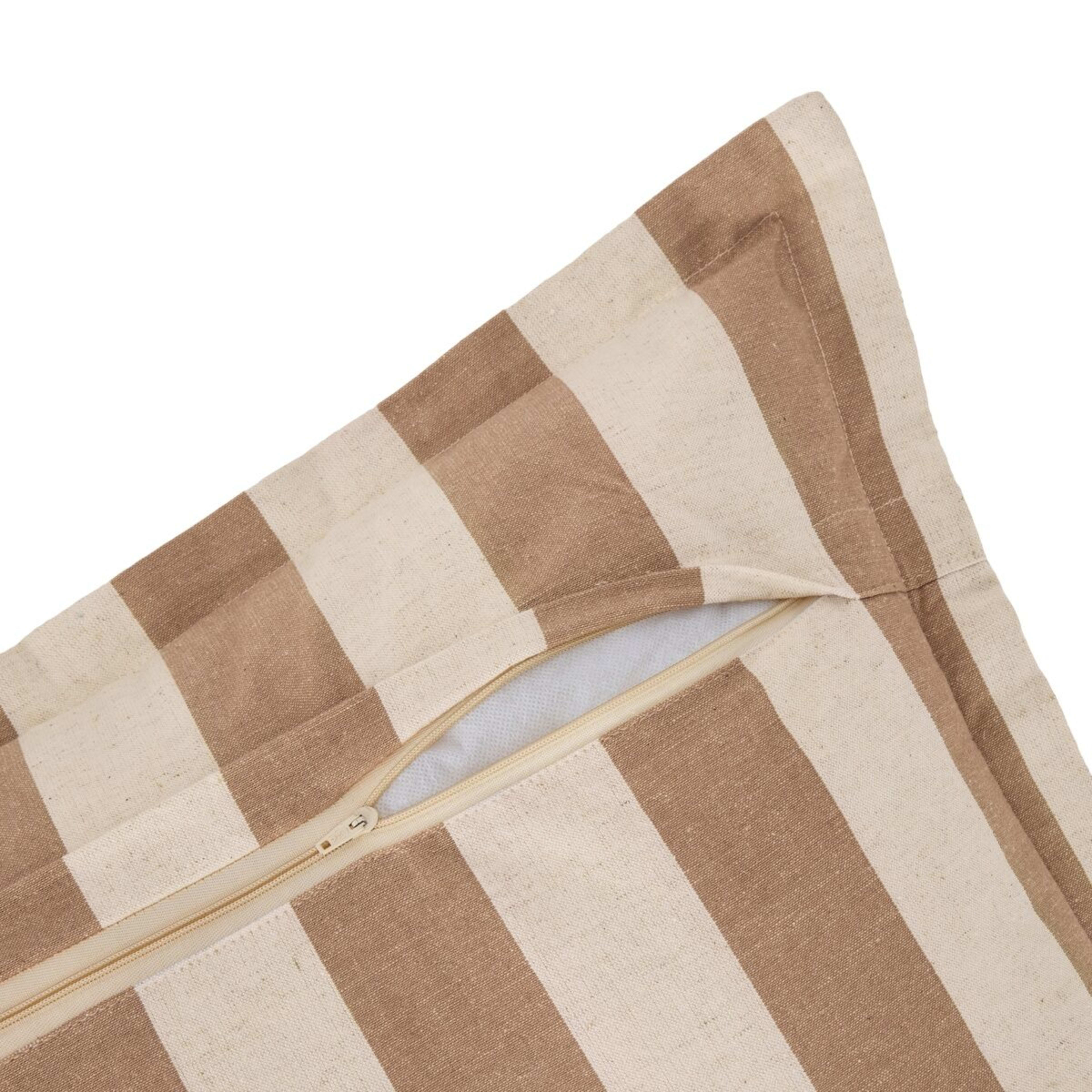 4 50cm Stripe Cushion - Tan, 4 of 6