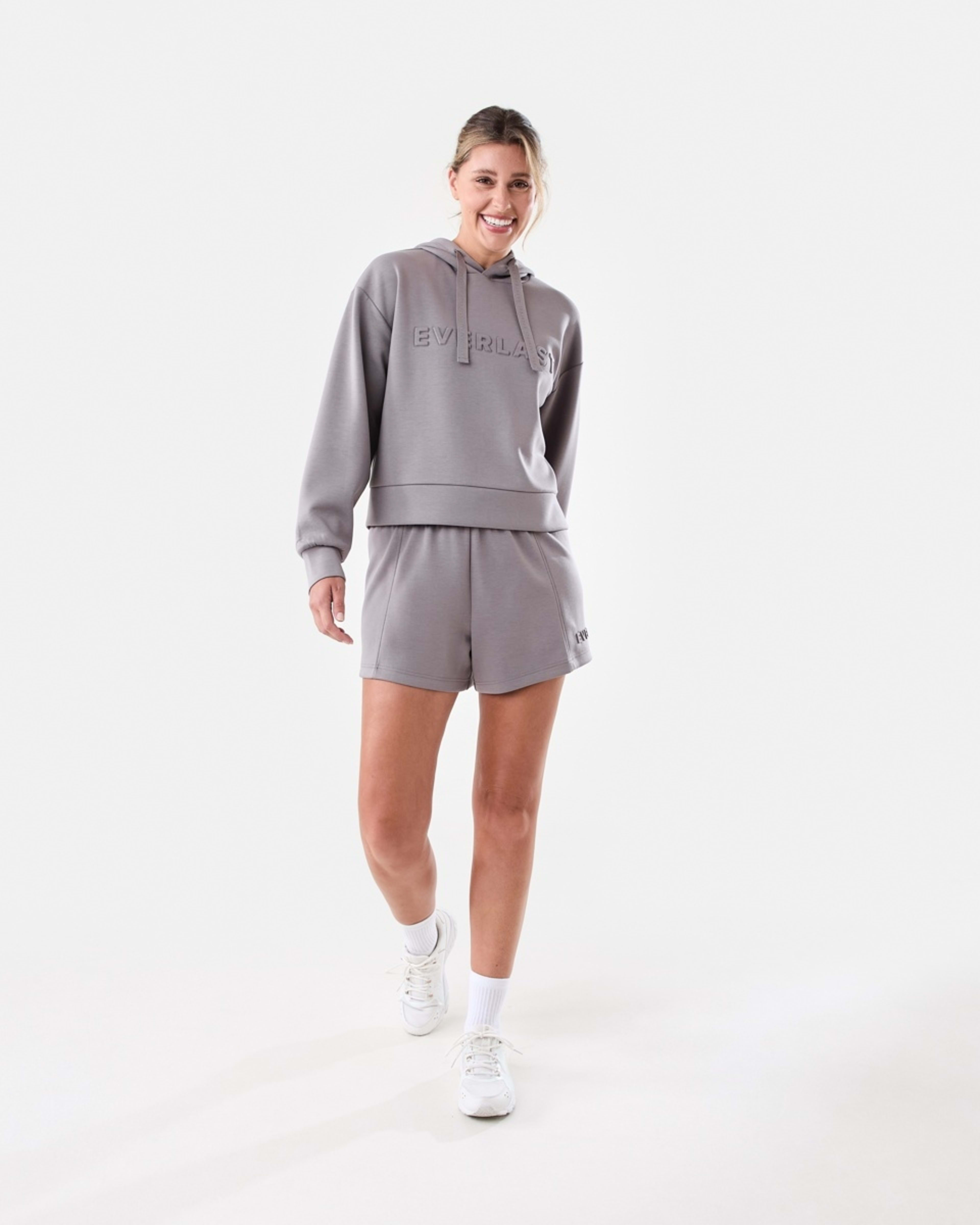 7 Everlast Womens Scuba Hoodie Deep Taupe, 7 of 7
