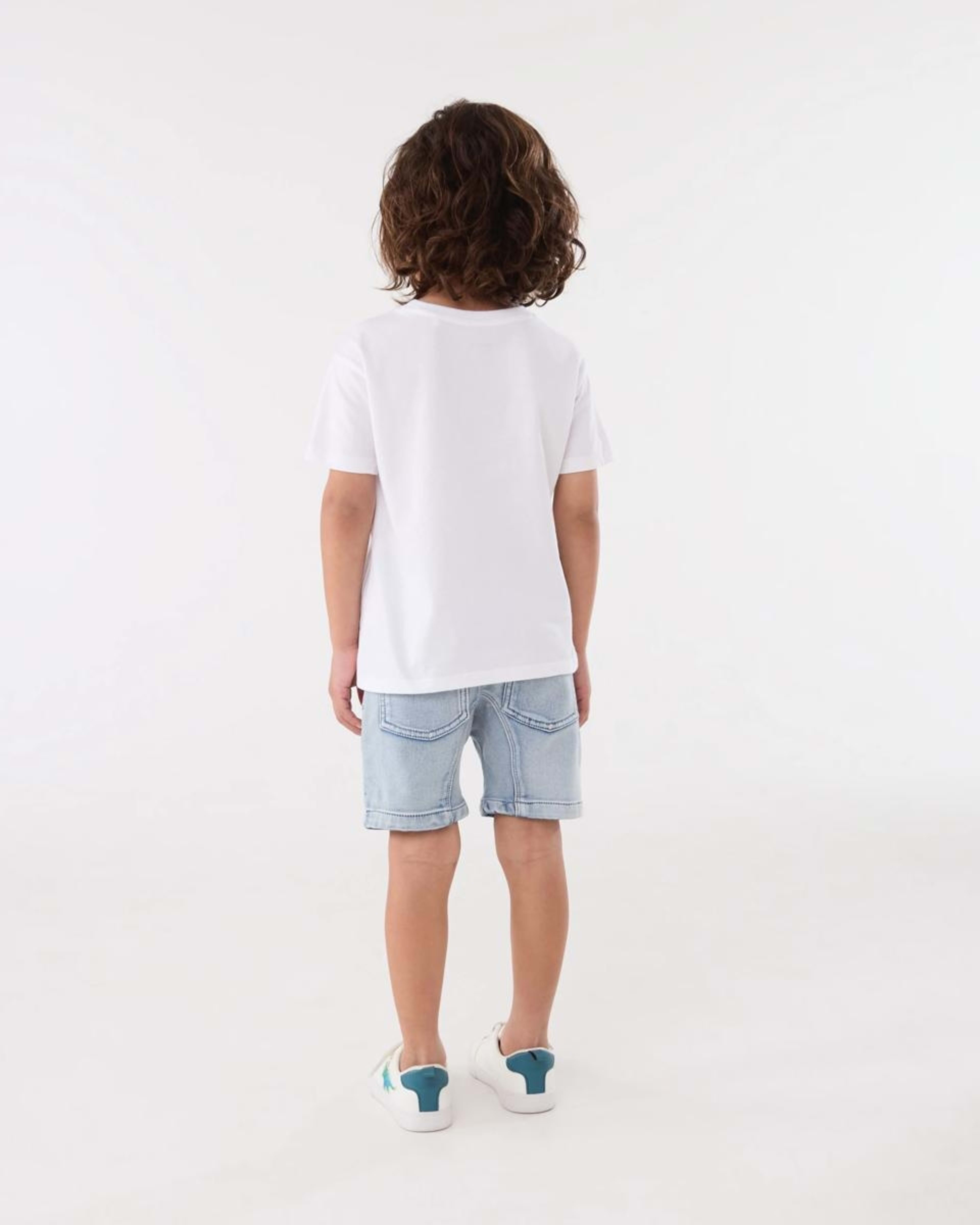 6 Moto Denim Shorts MID WASH, 6 of 6