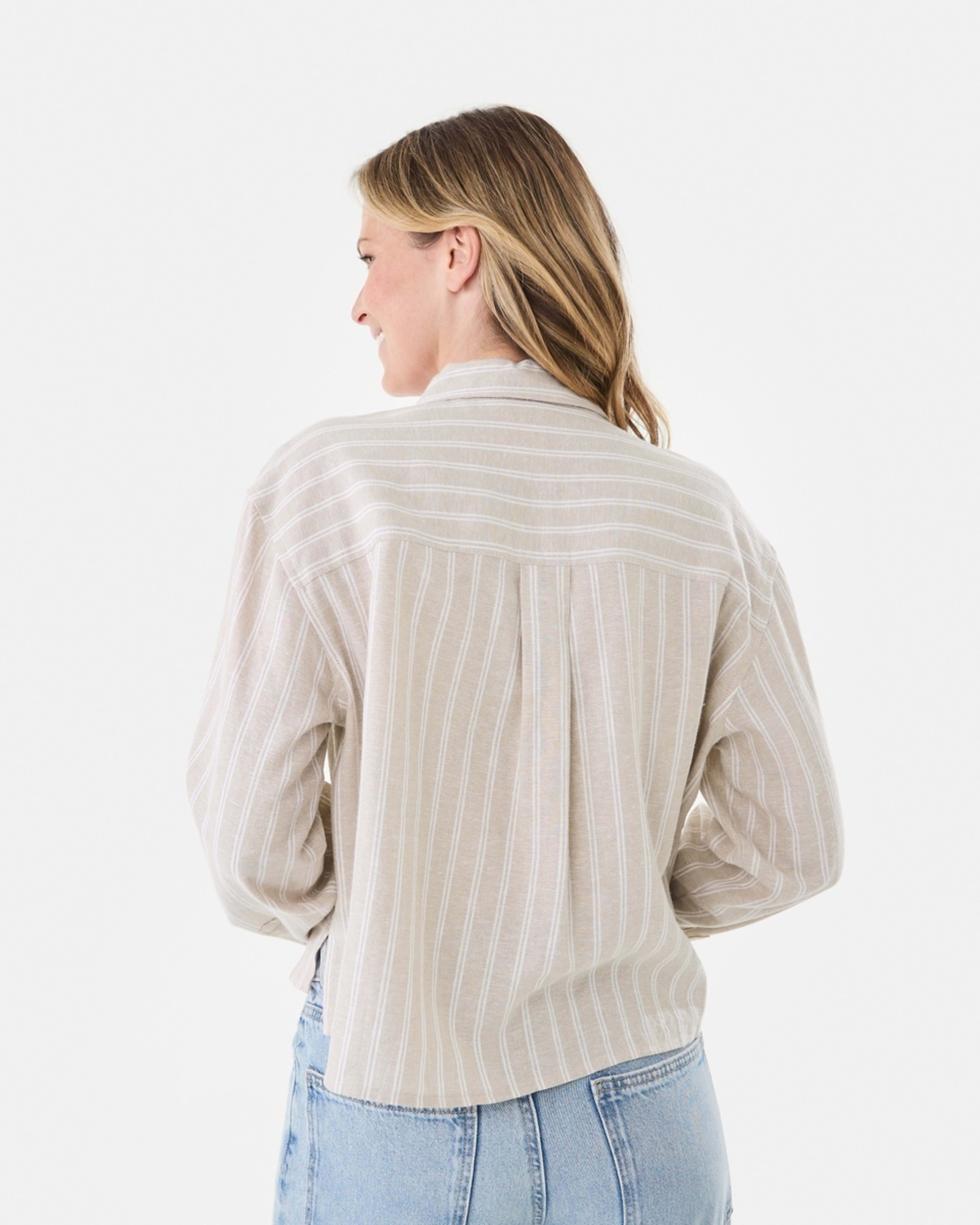 3 Long Sleeve Utility Shirt Gia Stripe, 3 of 6
