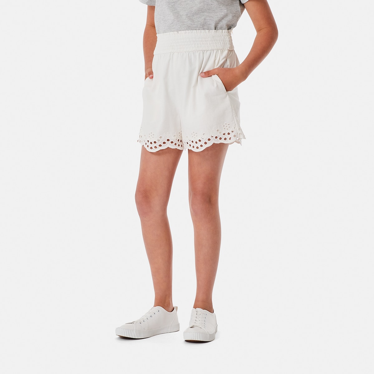 Broderie Hem Shorts - Kmart