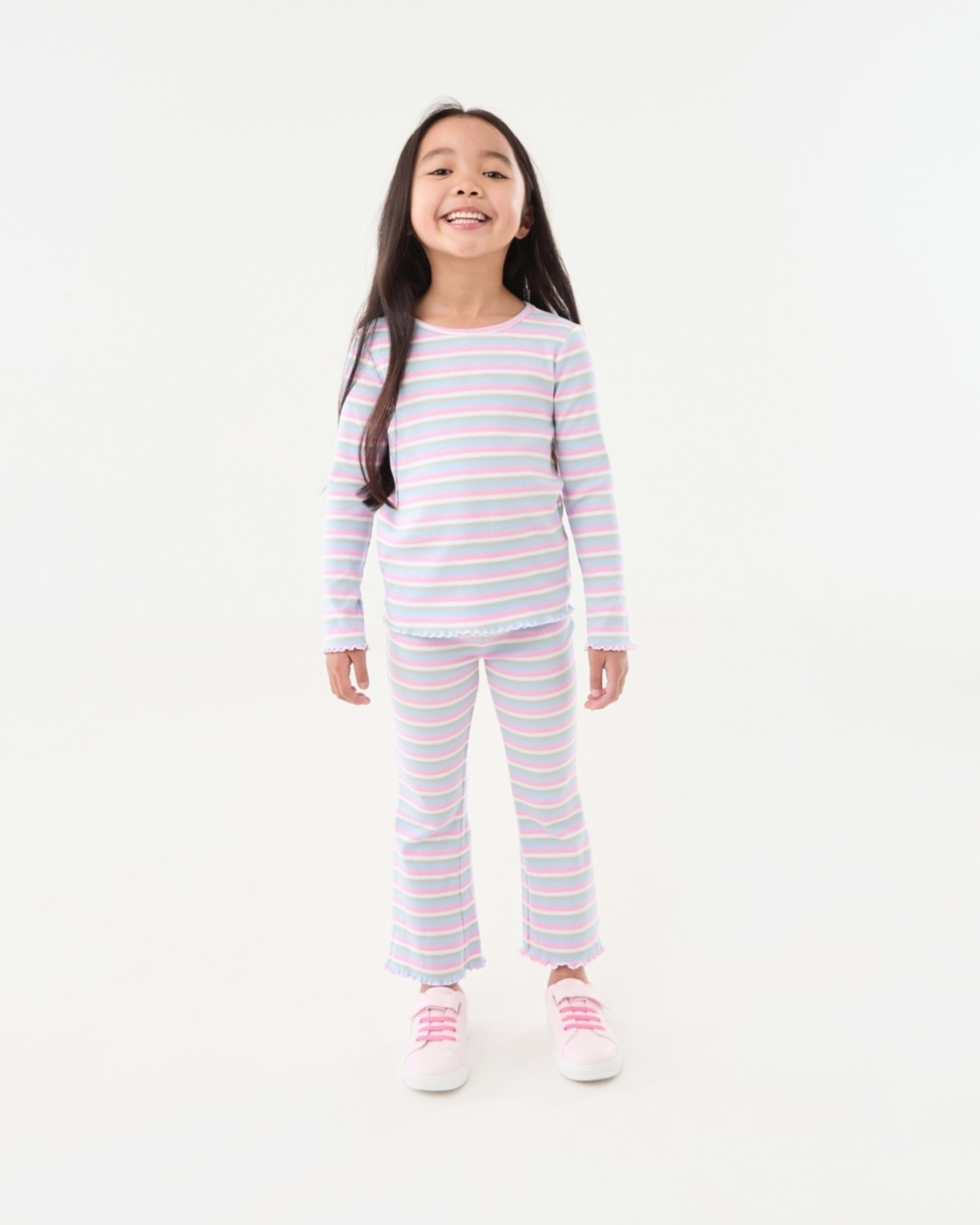 6 Long Sleeve Rib T-shirt Stripes, 6 of 9