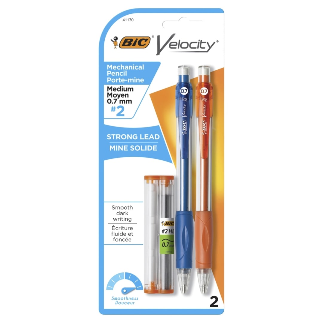2 Pack BIC Velocity Mechanical Pencils Assorted Kmart NZ