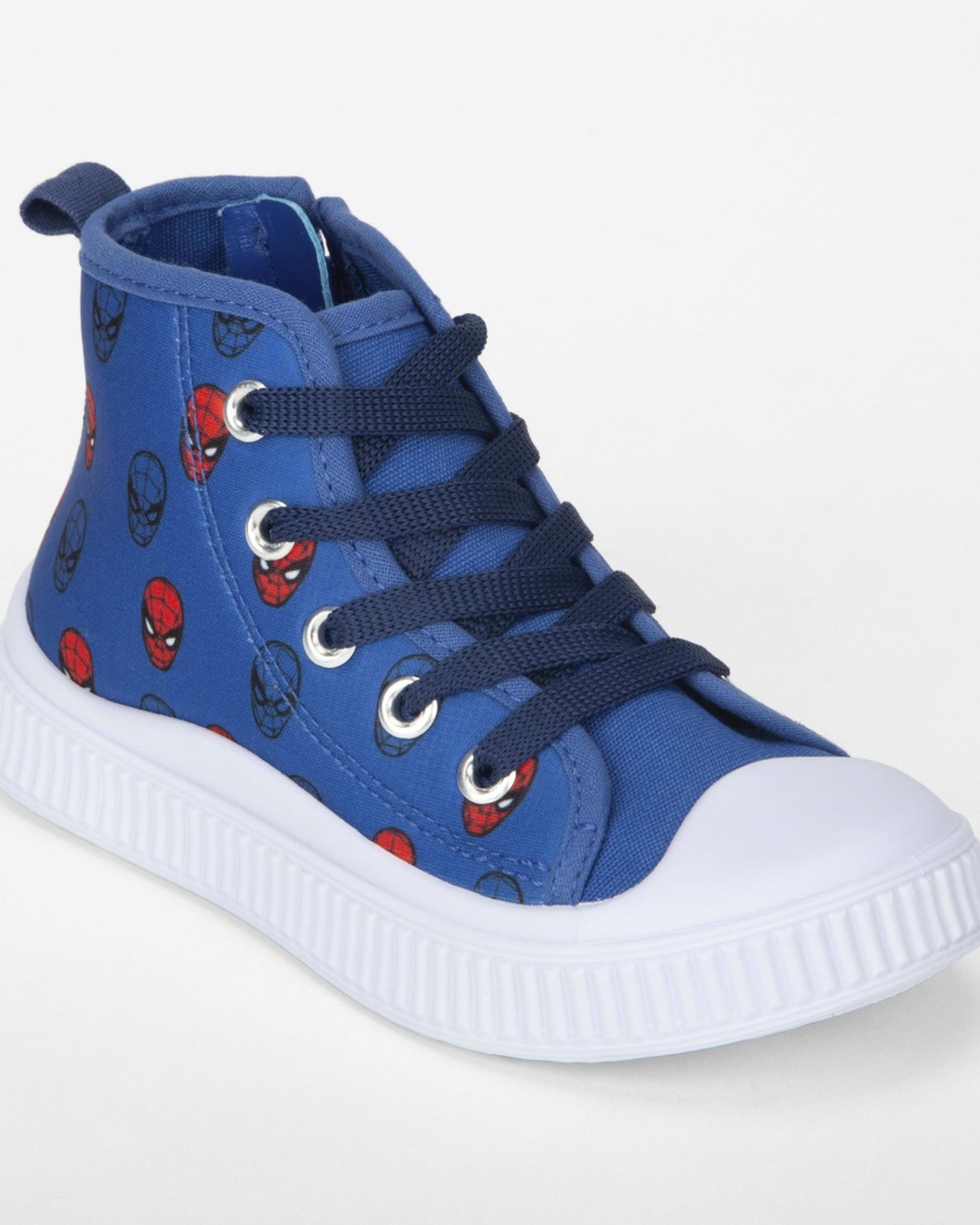 Junior SpiderMan License Hi Top Canvas Shoes Kmart