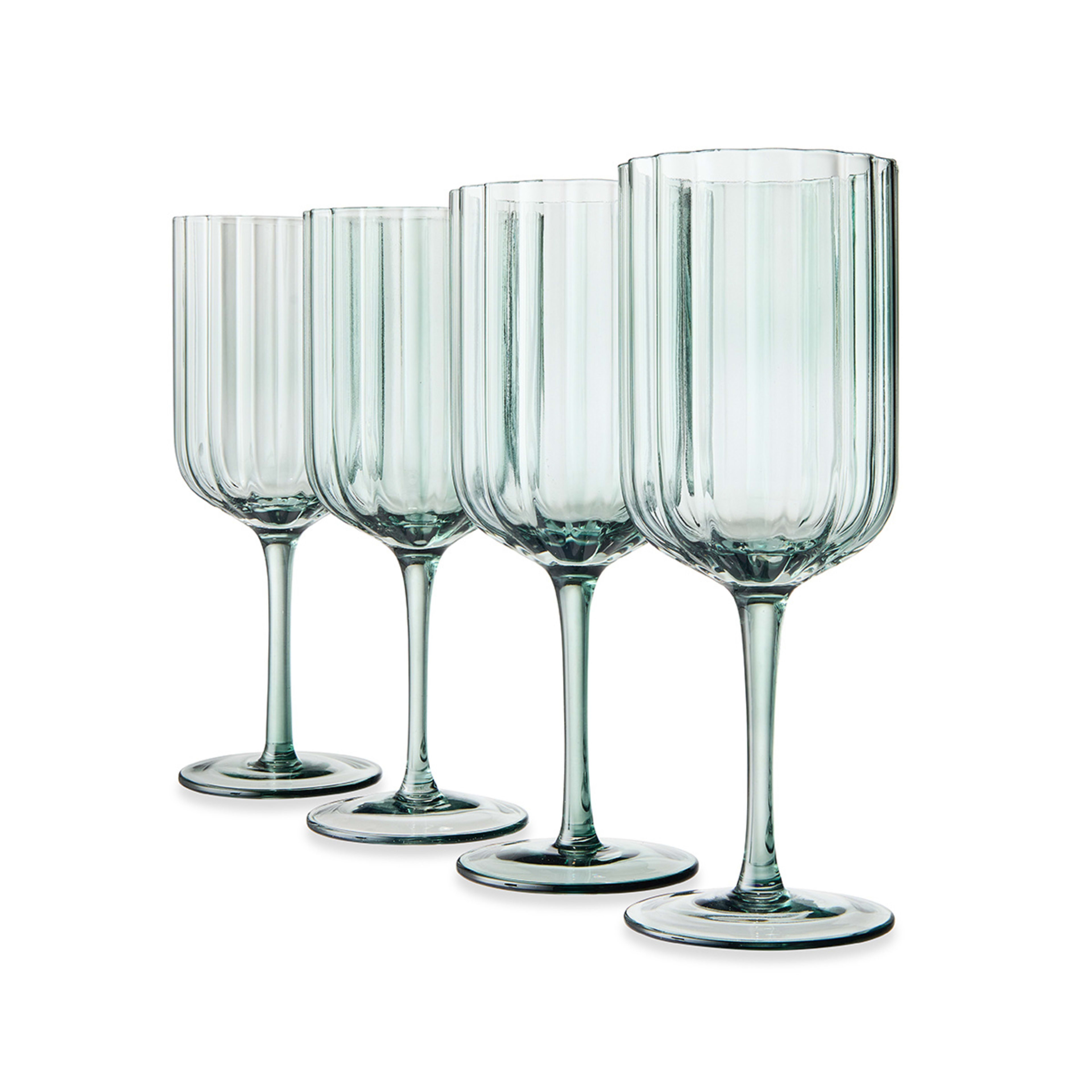 1 4 Ruffle Wine Glasses