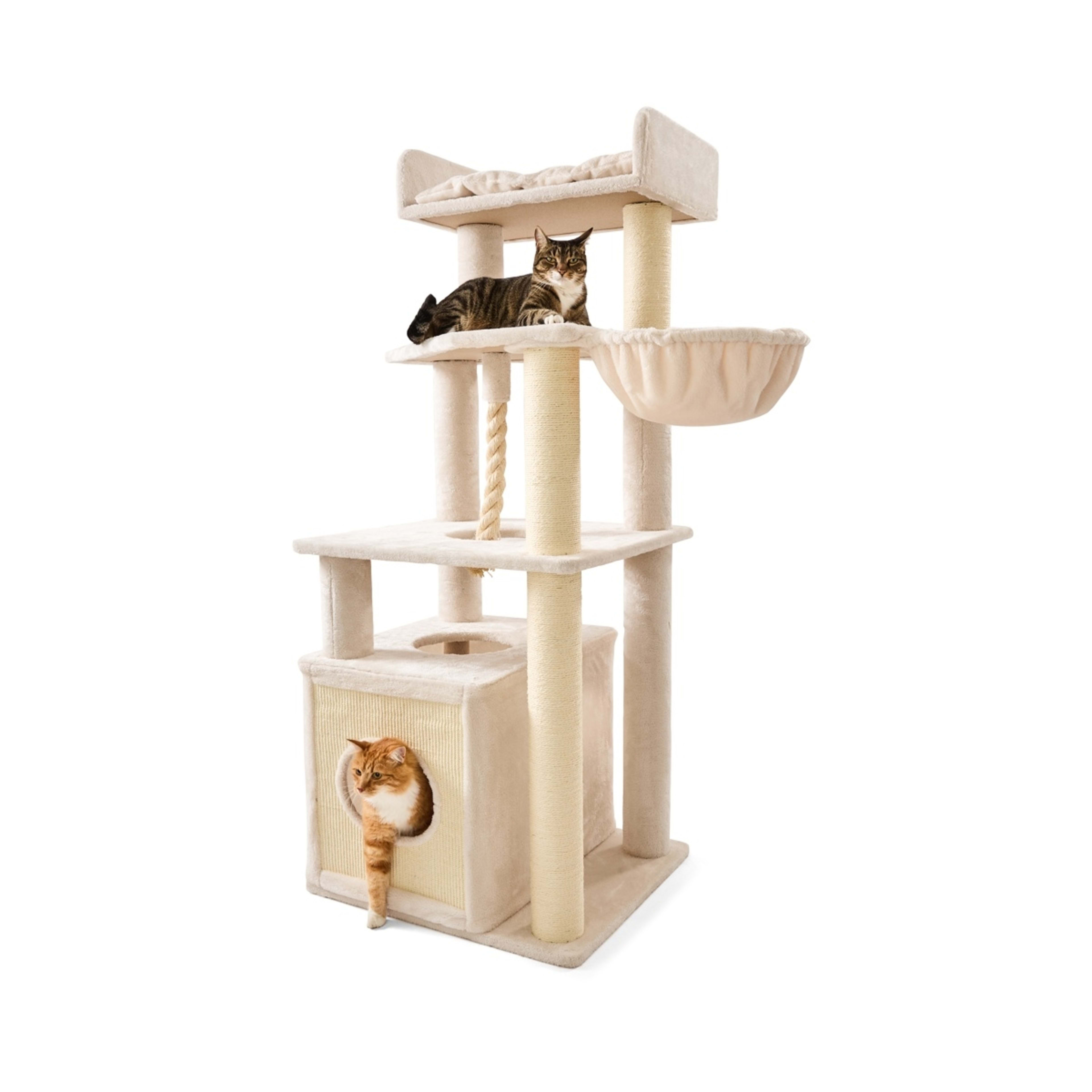 1 Cat Tower - Cream, 1 of 10