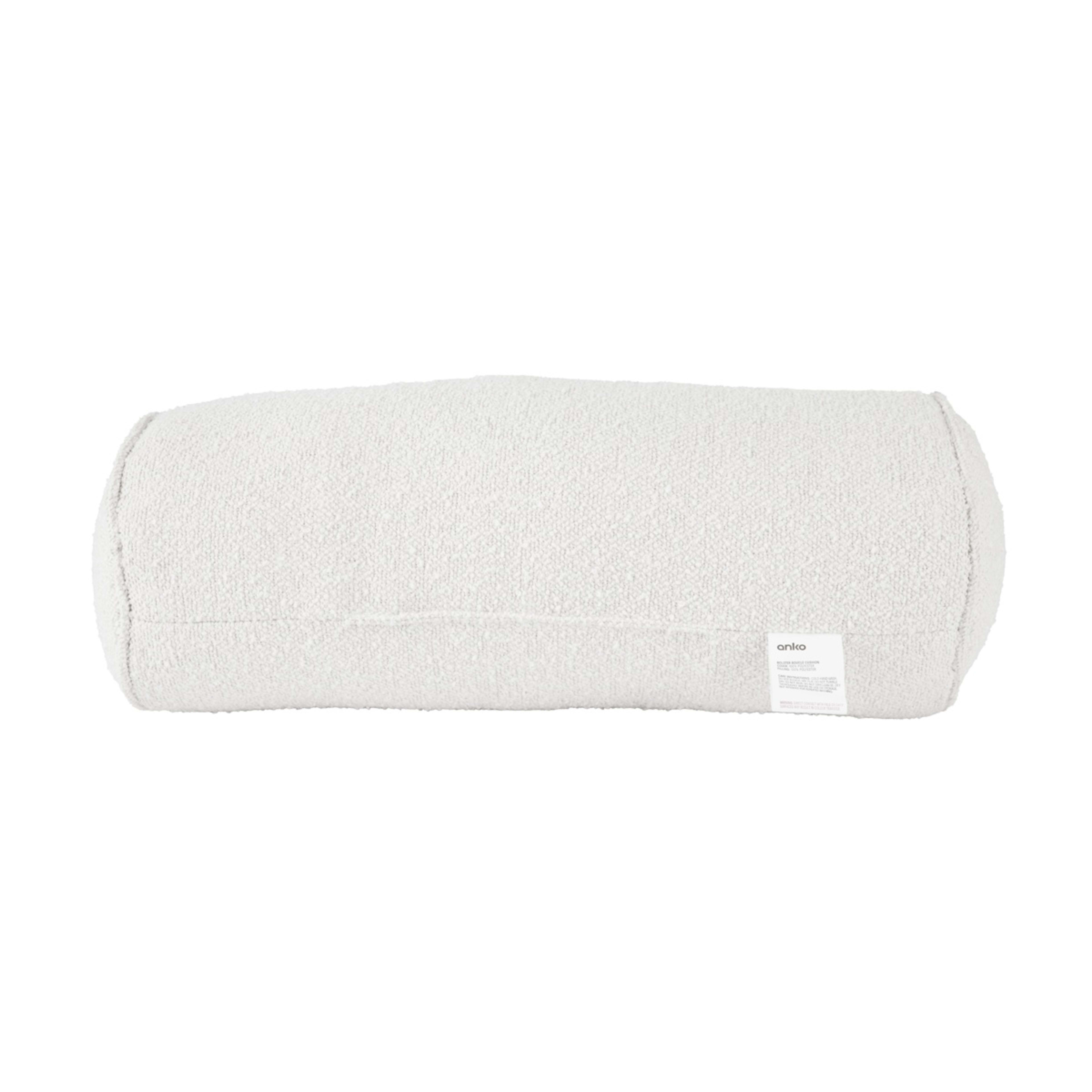 3 Bolster Boucle Cushion - White, 3 of 4