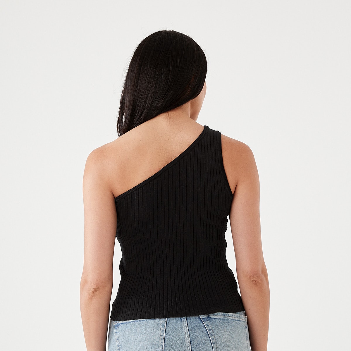 Sleeveless One Shoulder True Knit Top Kmart