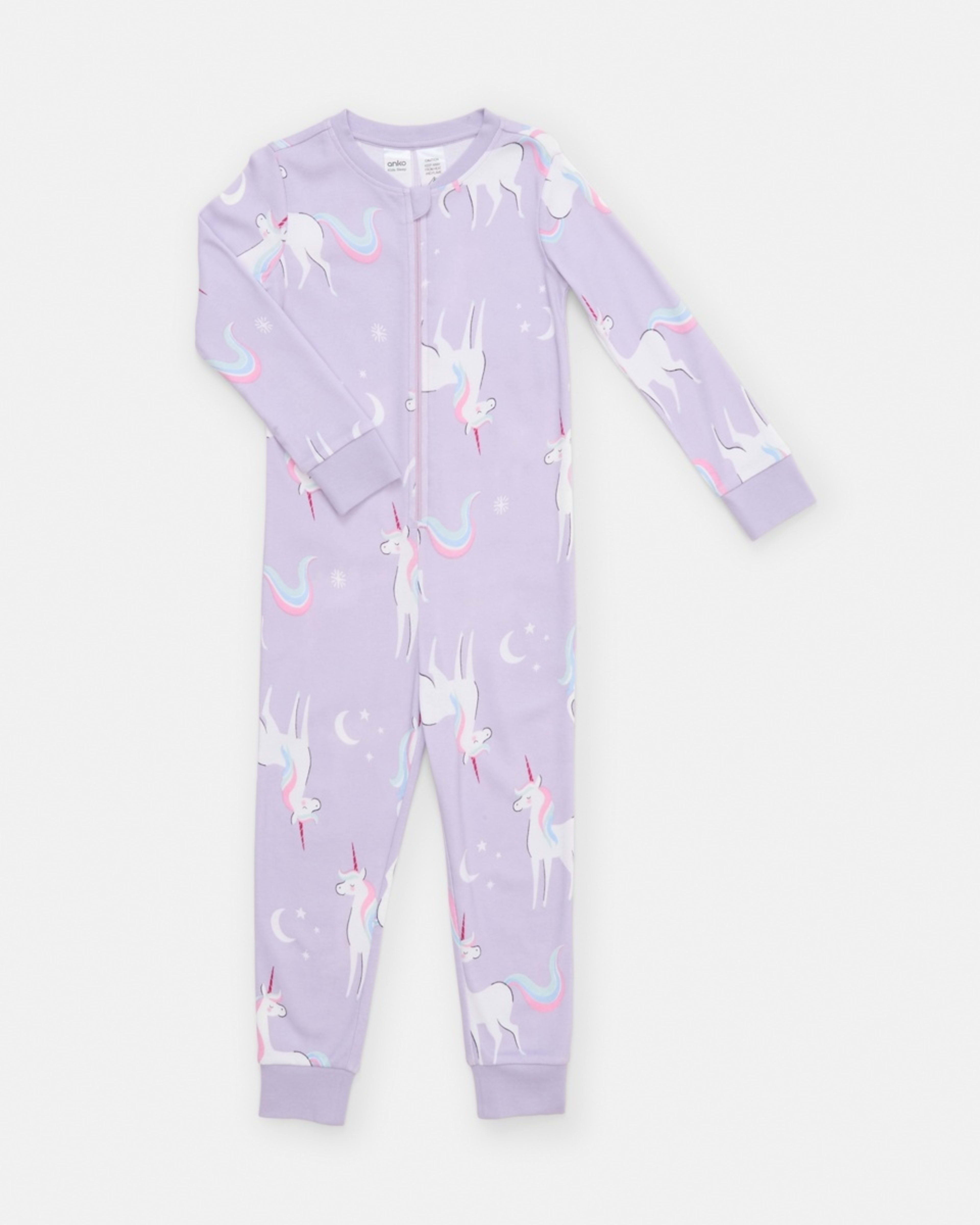 6 Rib All-In-One Sleepsuit Purple Unicorn, 6 of 9