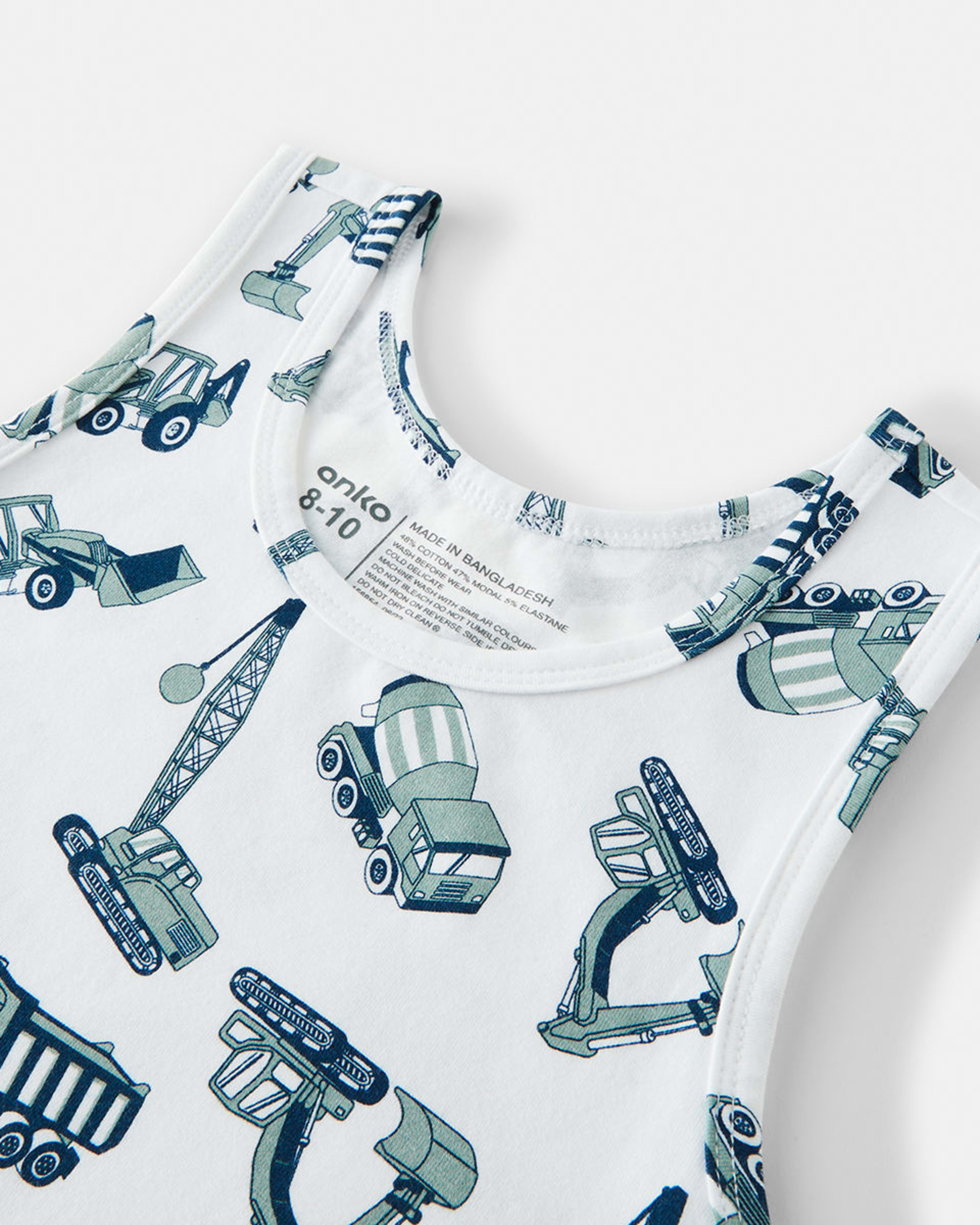3 3 Pack Super Soft Singlets Digger, 3 of 6