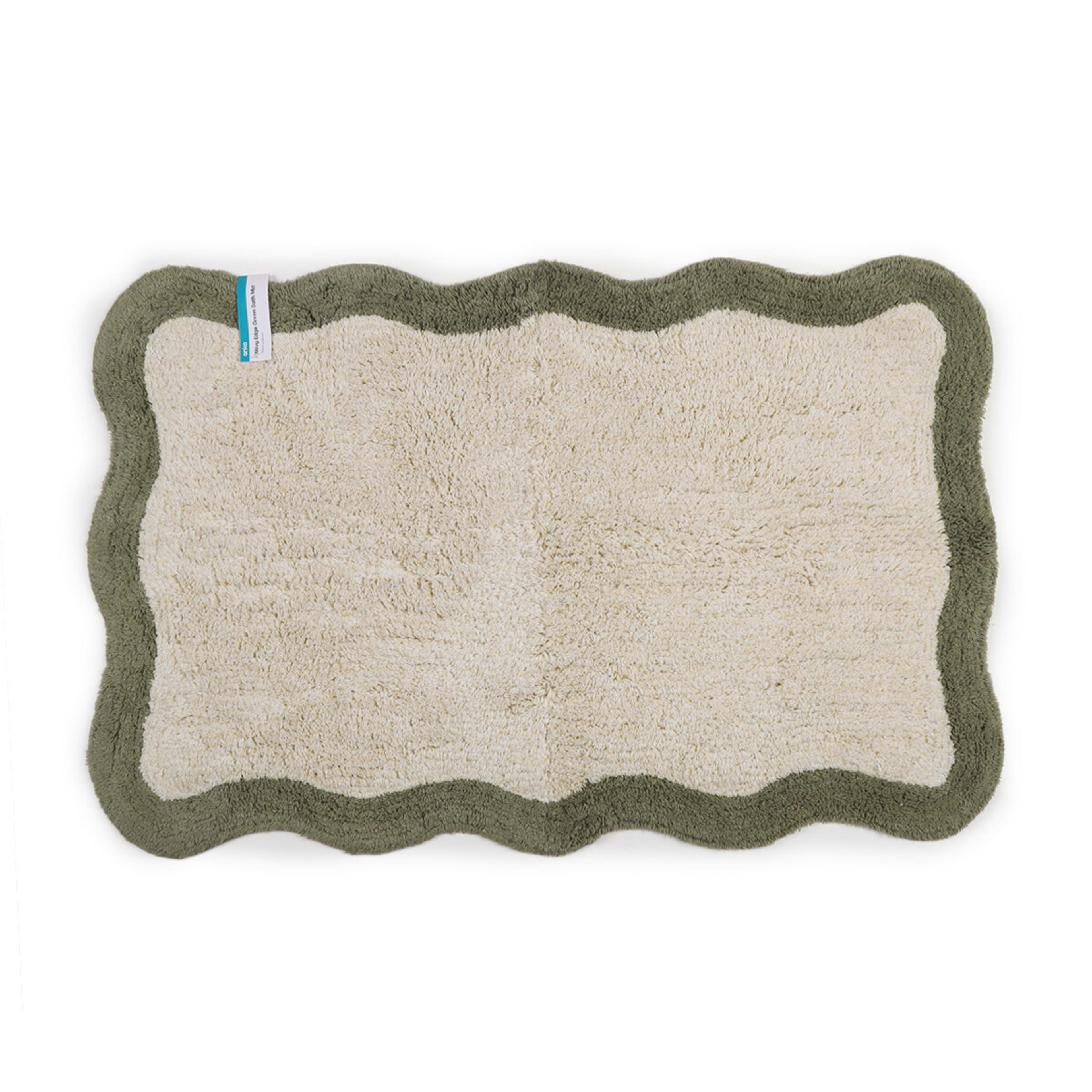 5 Wavy Edge Bath Mat - Green, 5 of 5