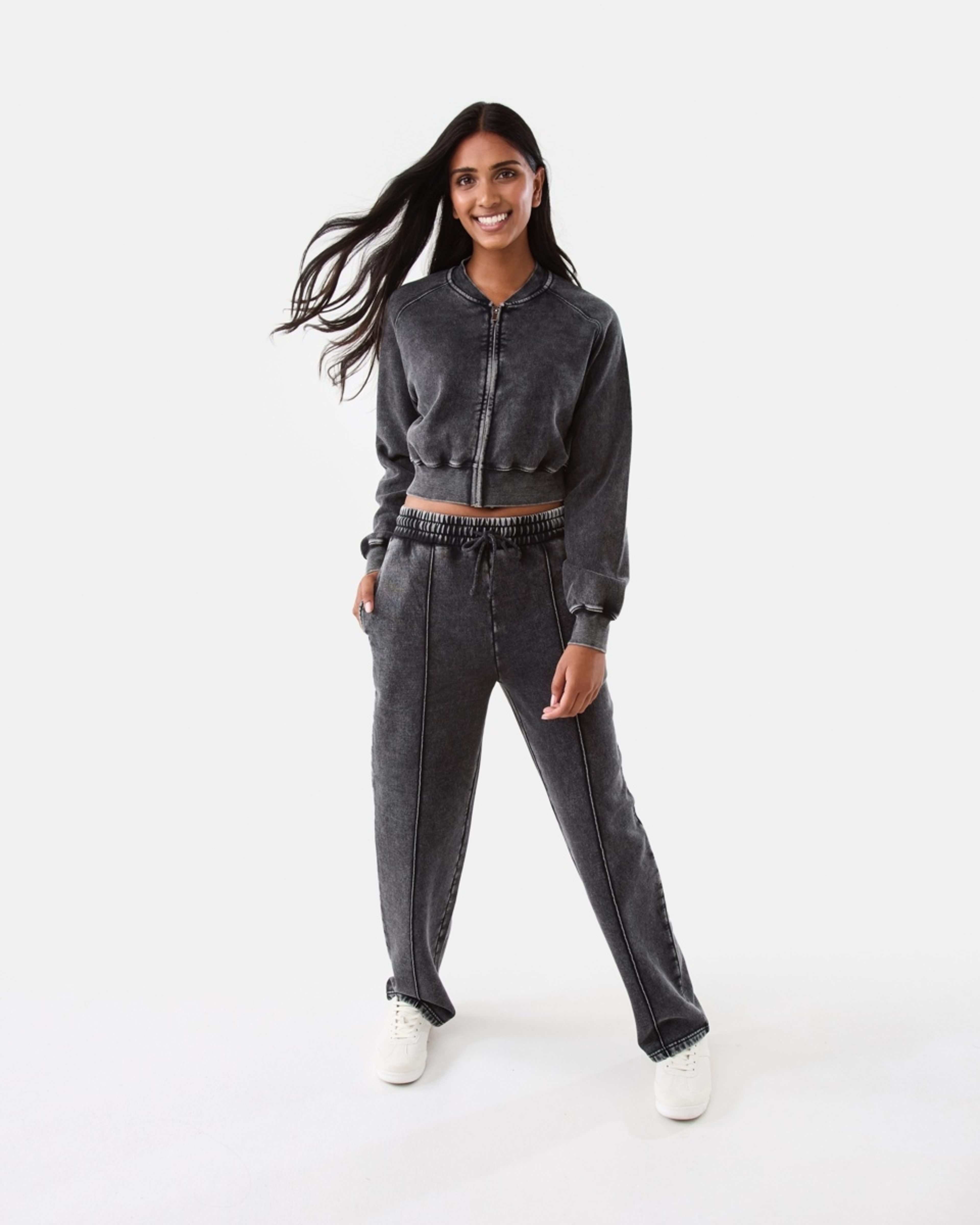 2 Washed Bomber Jacket Black, 2 of 7