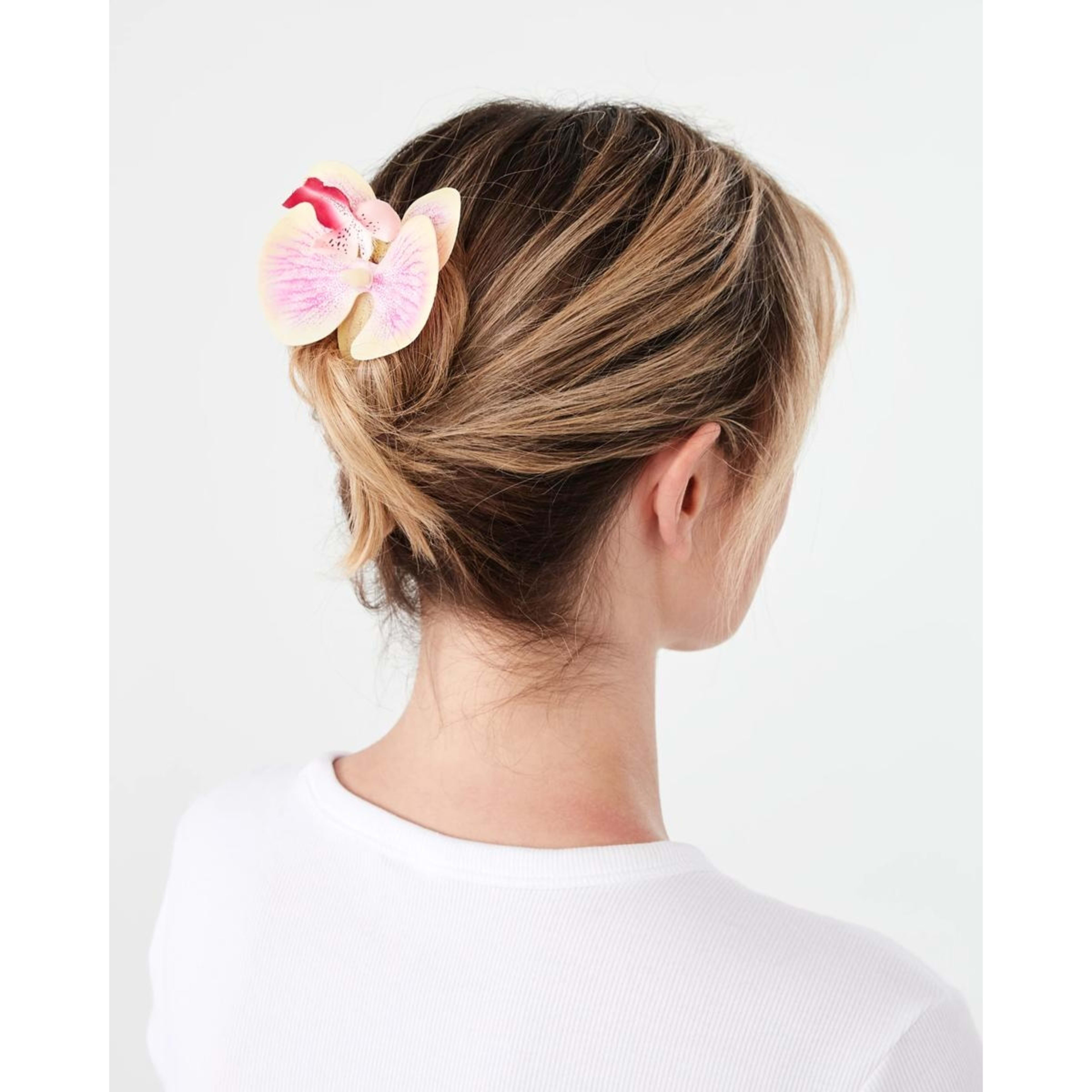 3 Orchid French Hair Pin - Yellow, 3 of 4