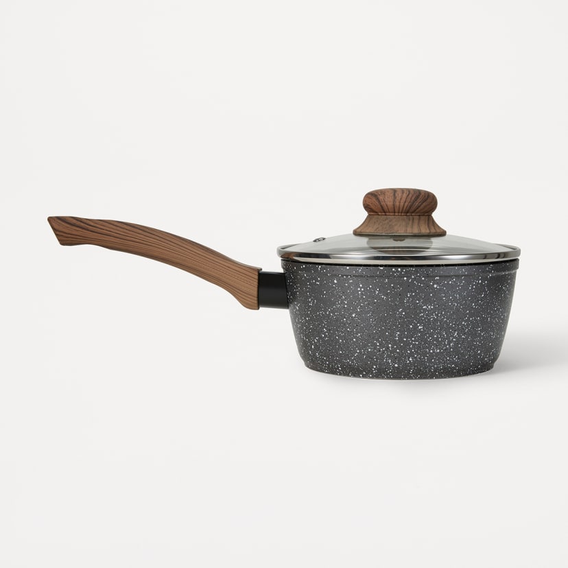 16cm Wood Look Handle Saucepan Kmart
