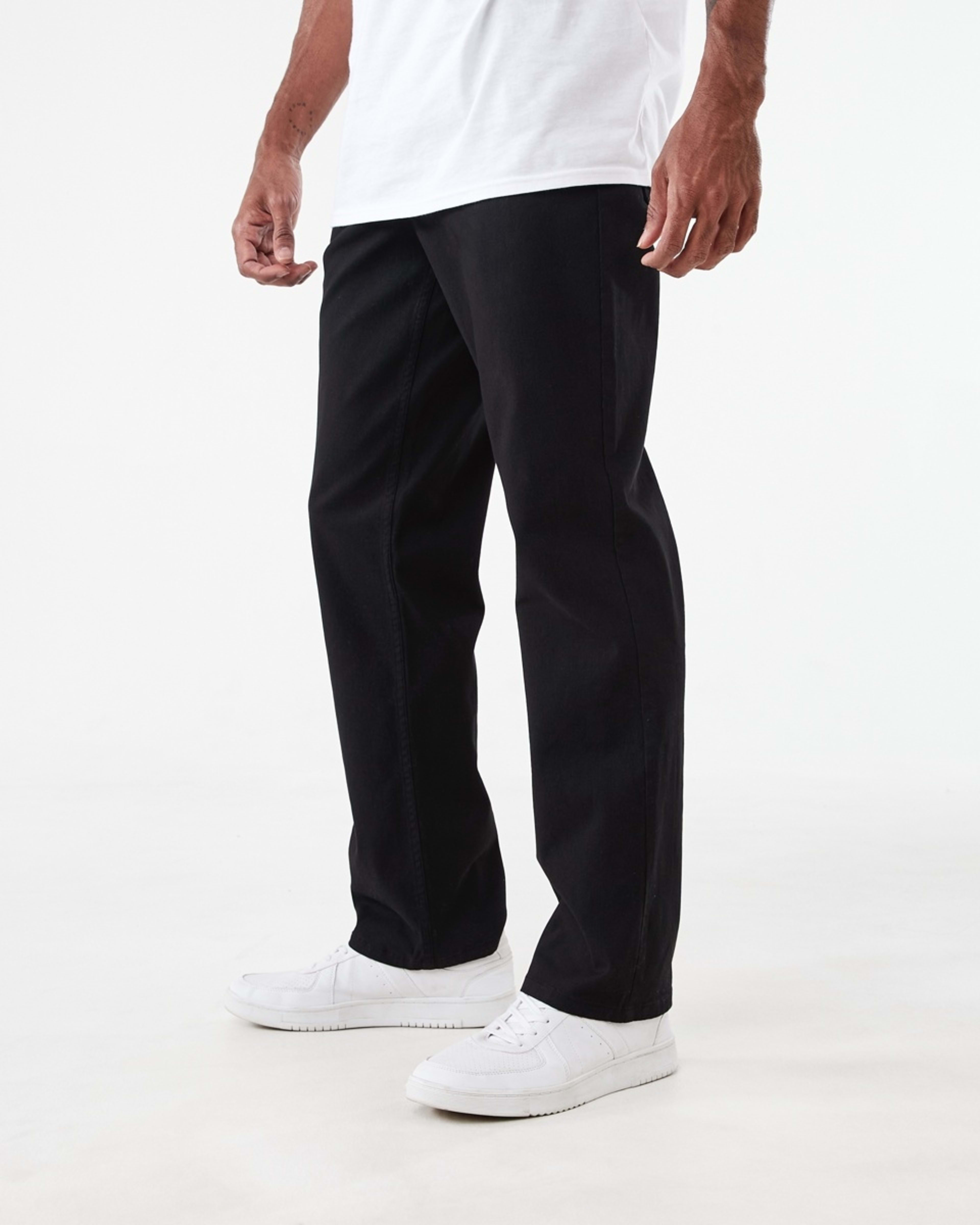 2 Straight Textured Jeans BLACK, 2 of 5