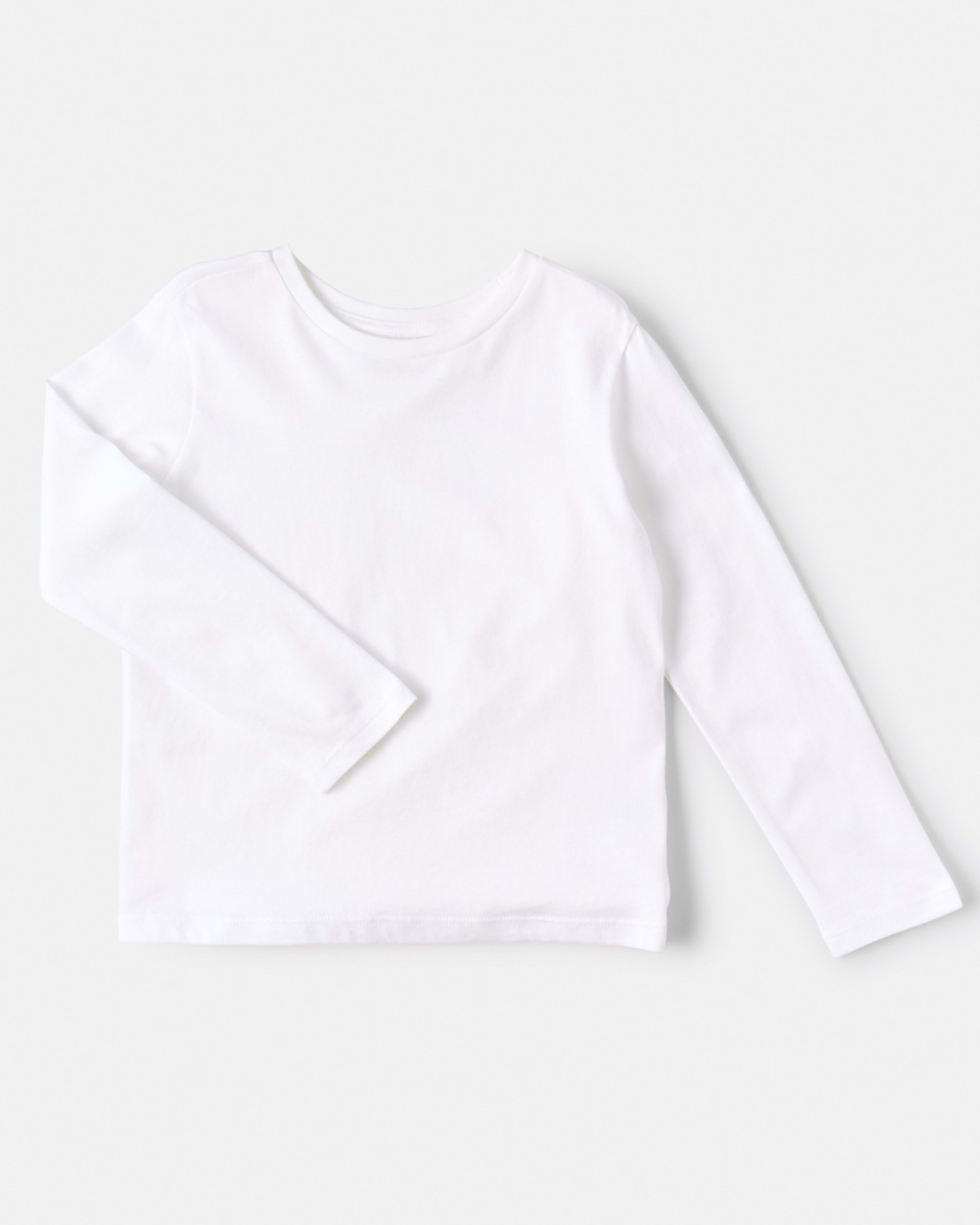 7 Long Sleeve Plain T-shirt White, 7 of 8