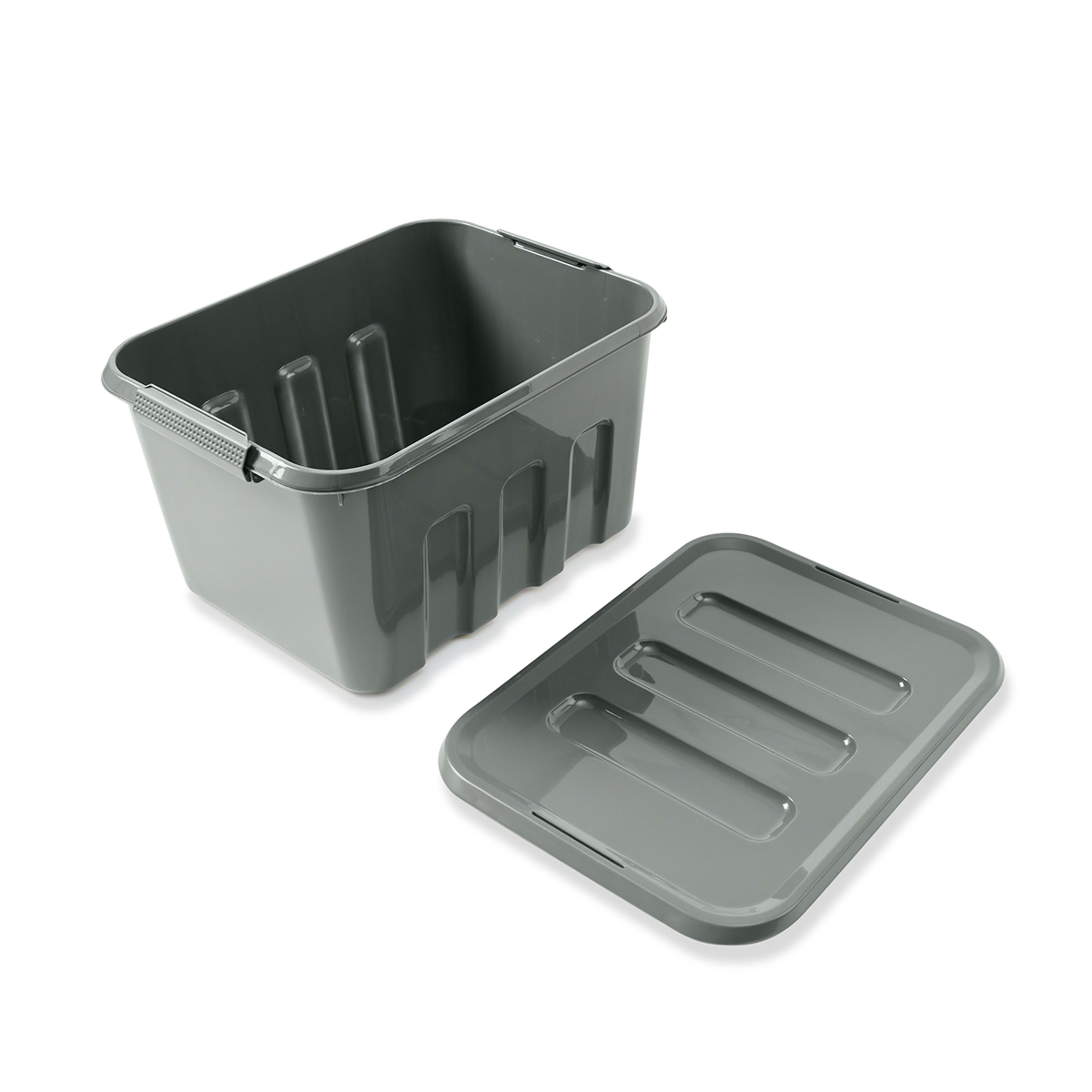 30L Storage Tub on Wheels Grey Kmart NZ