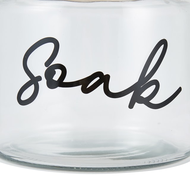 2.6L Glass Soak Jar with Bamboo Lid Kmart