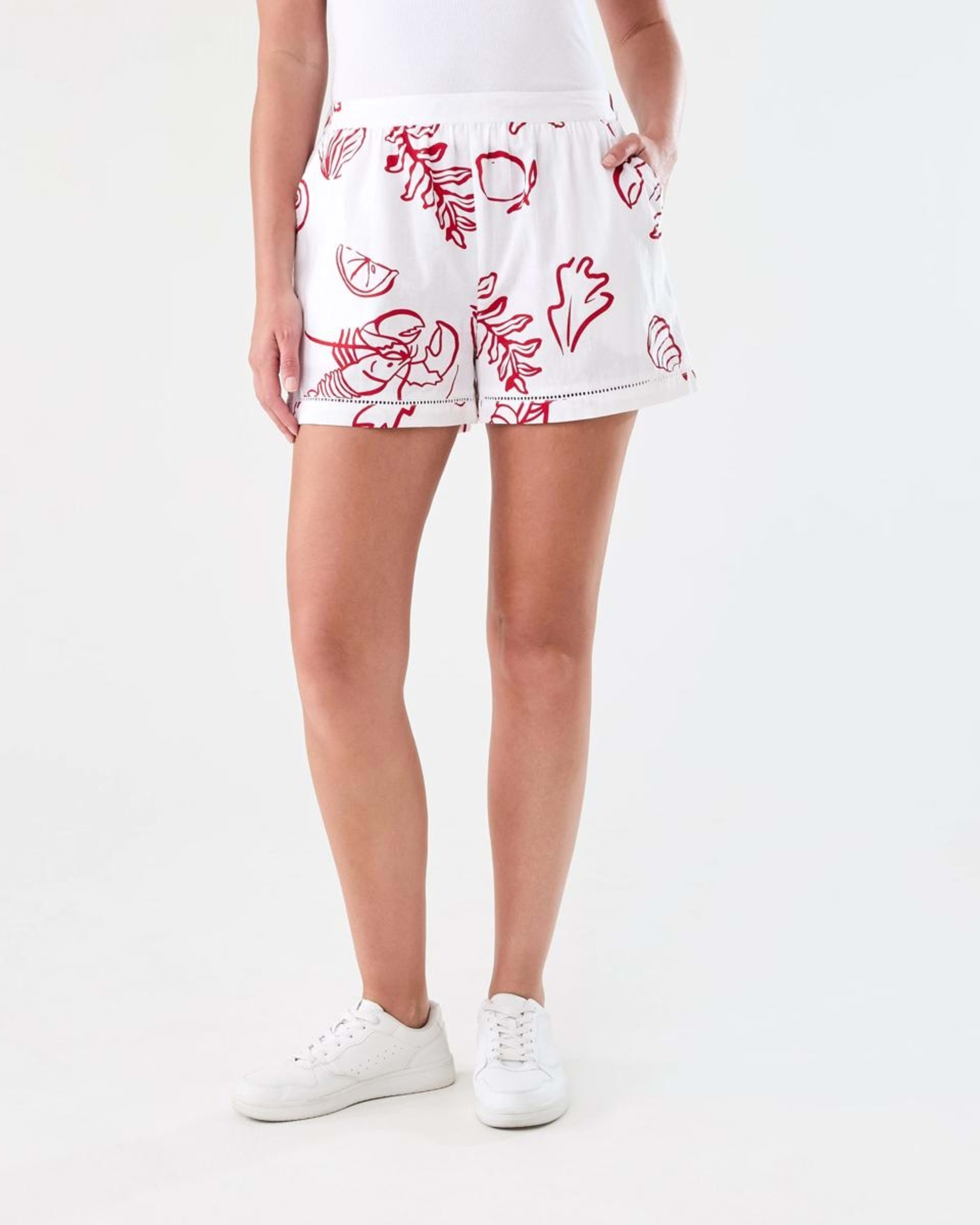 7 Ladder Trim Shorts Red Vacay, 7 of 7