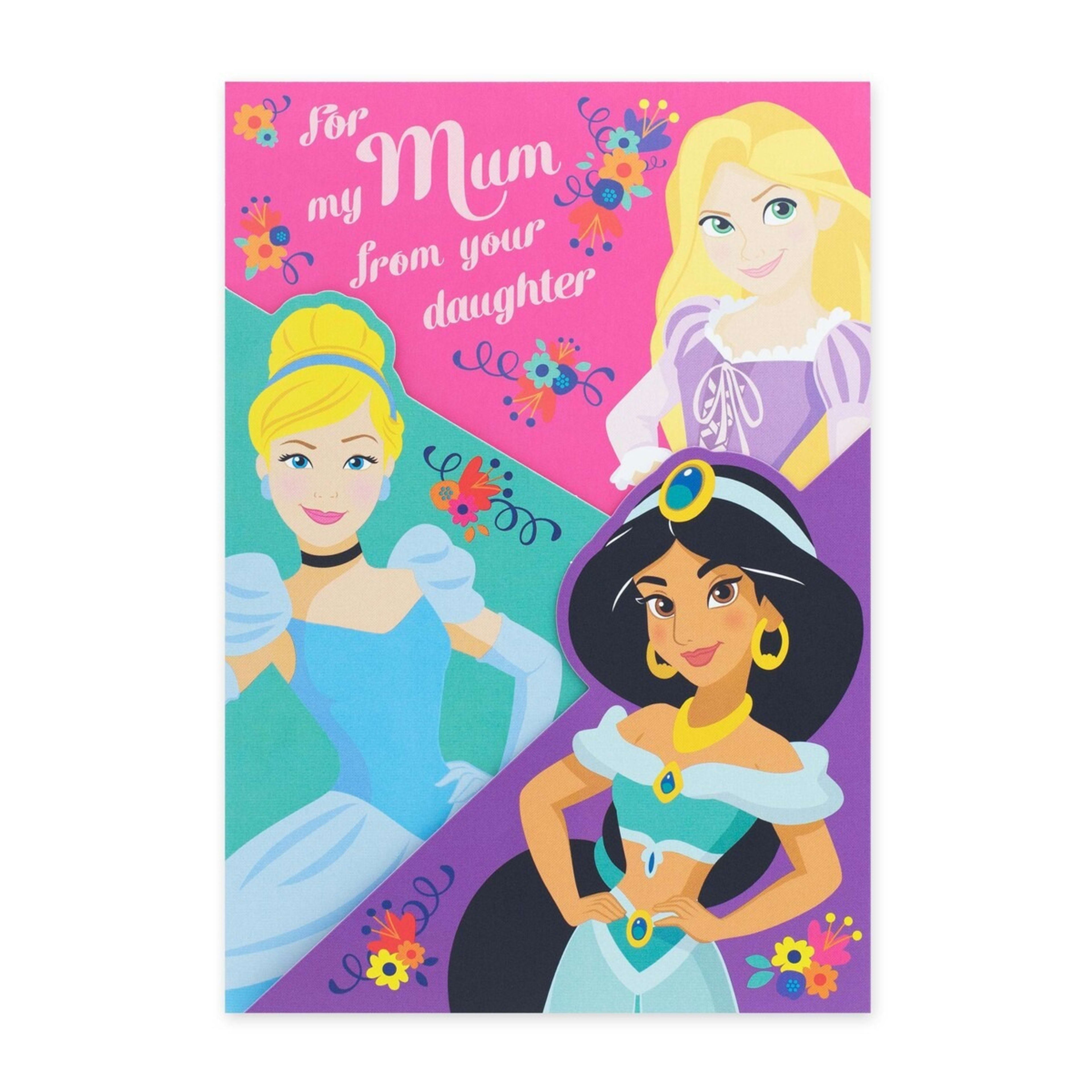 3 Hallmark Disney Princess Mother's Day Card - Cinderella, Rapunzel & Jasmin, 3 of 3