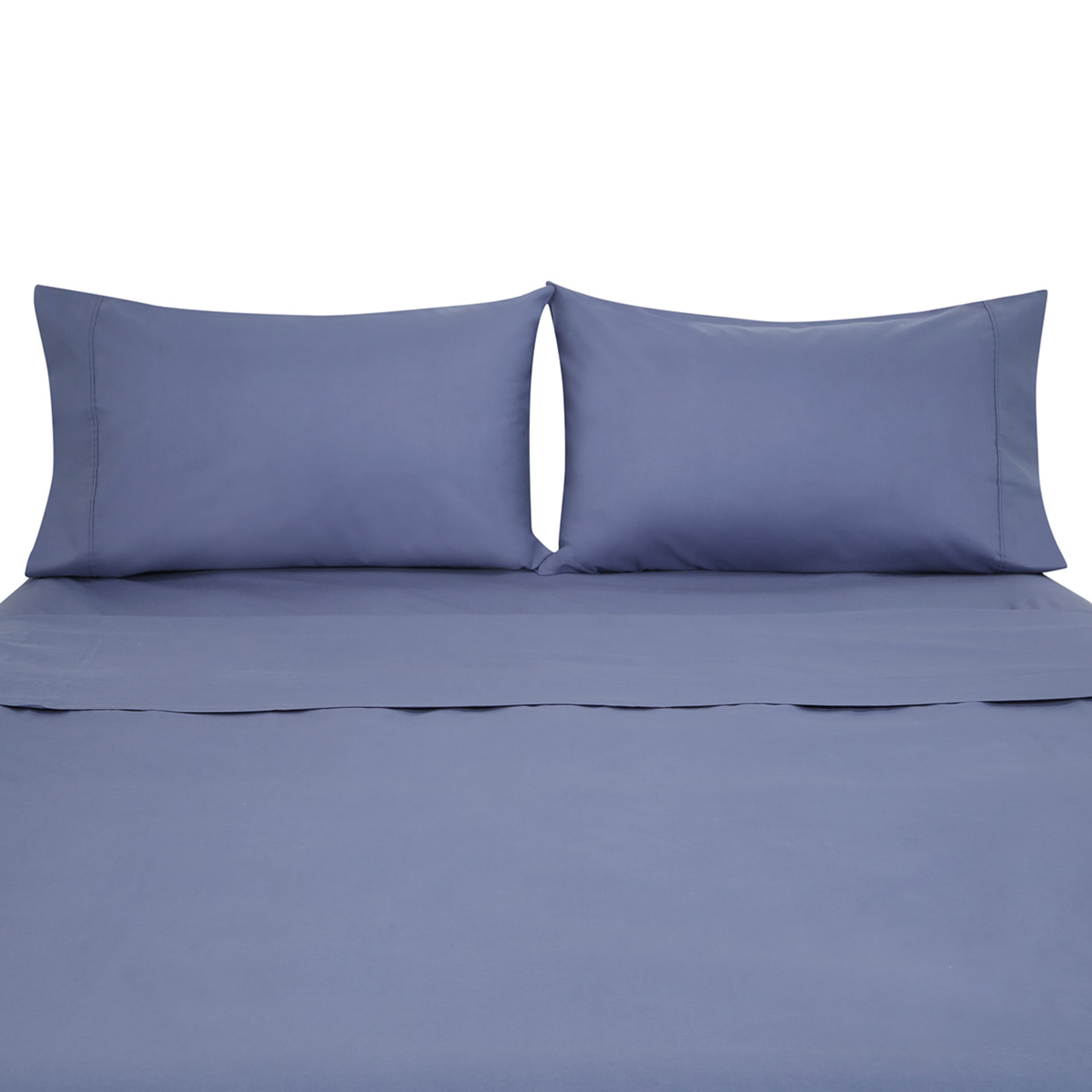 180 Thread Count Sheet Set Queen Bed, Mid Blue Kmart