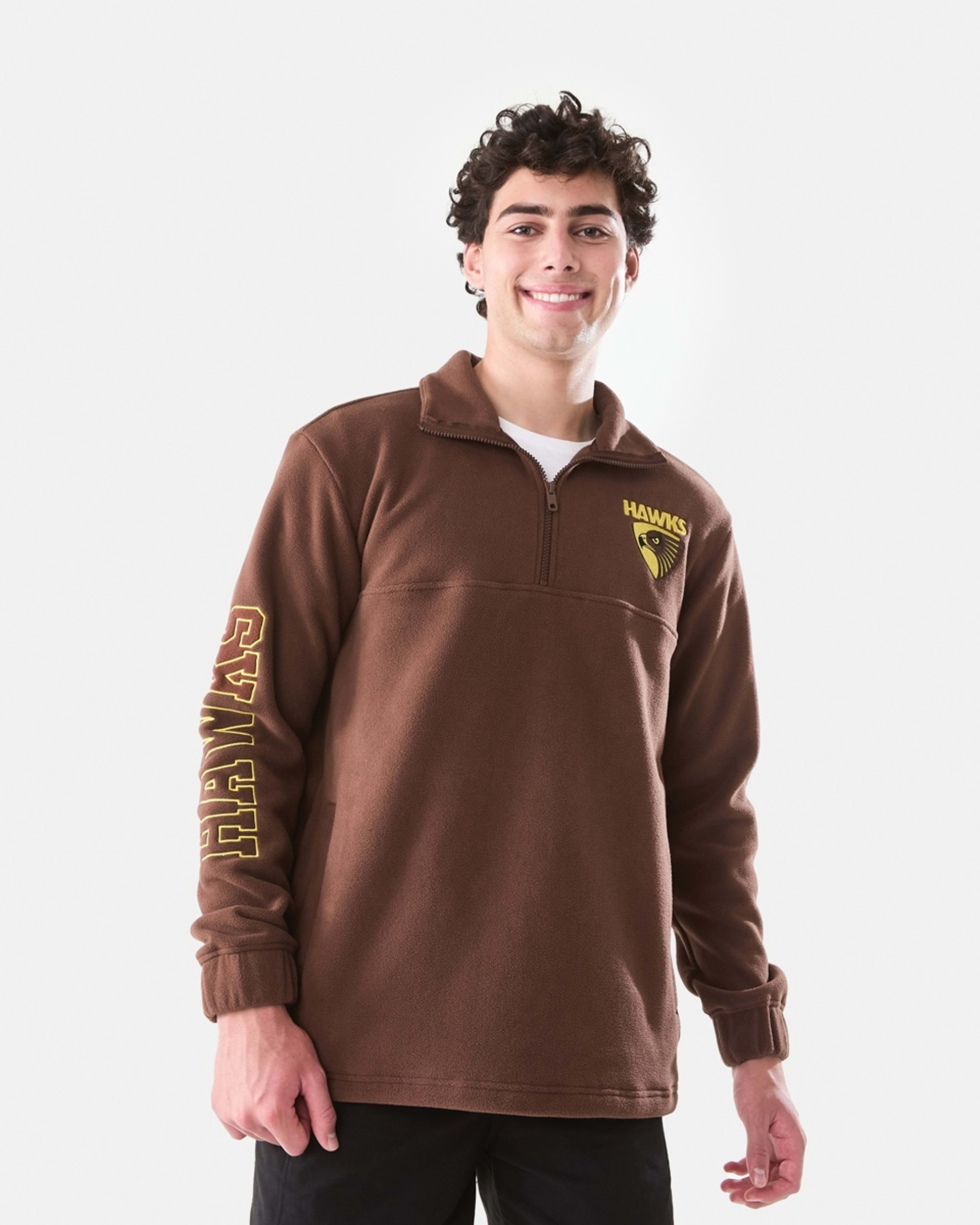 2 Official AFL Adult Polar Fleece Top Hawthorn, 2 of 9