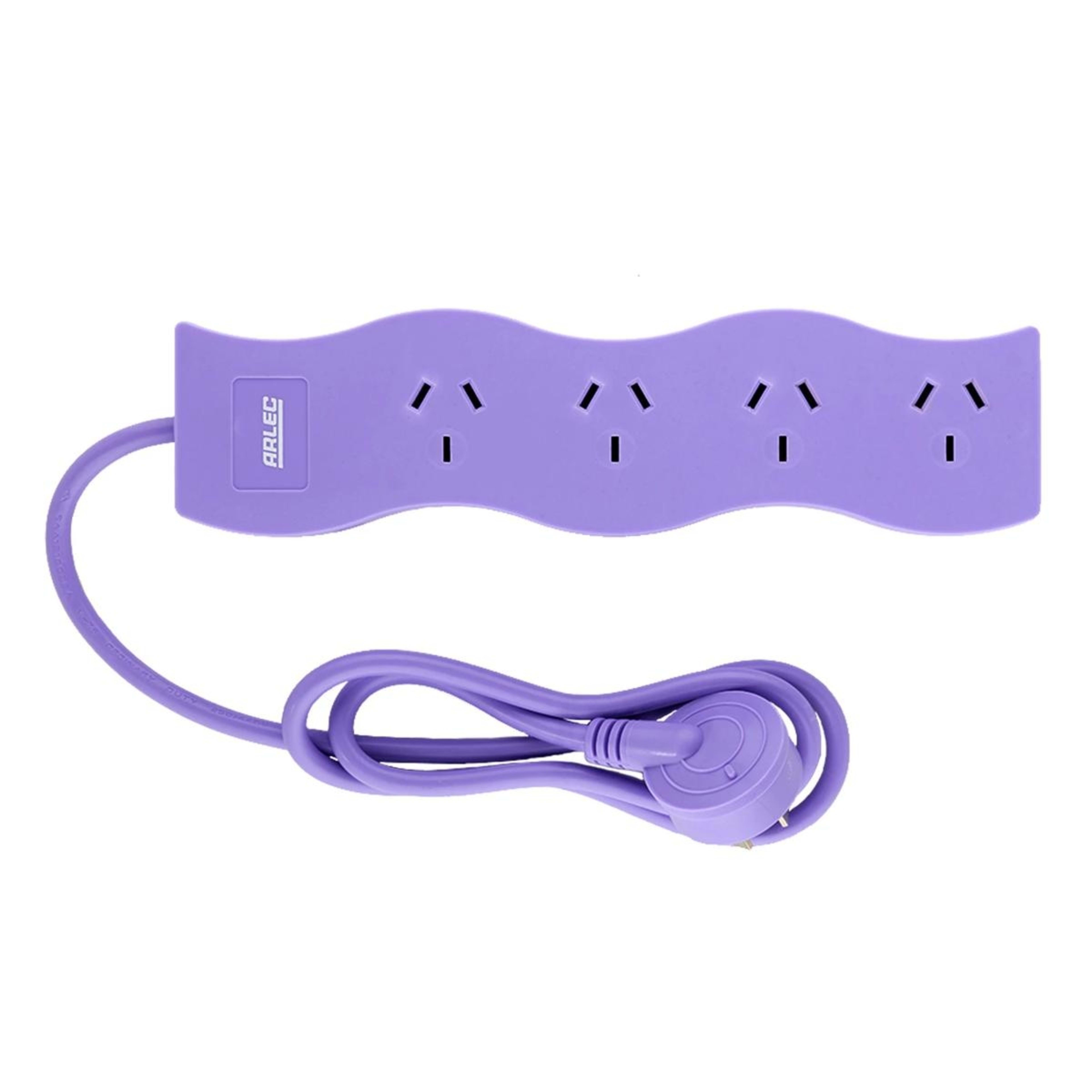 1 Arlec 4 Outlet Wave Overload Protected Powerboard - Lilac