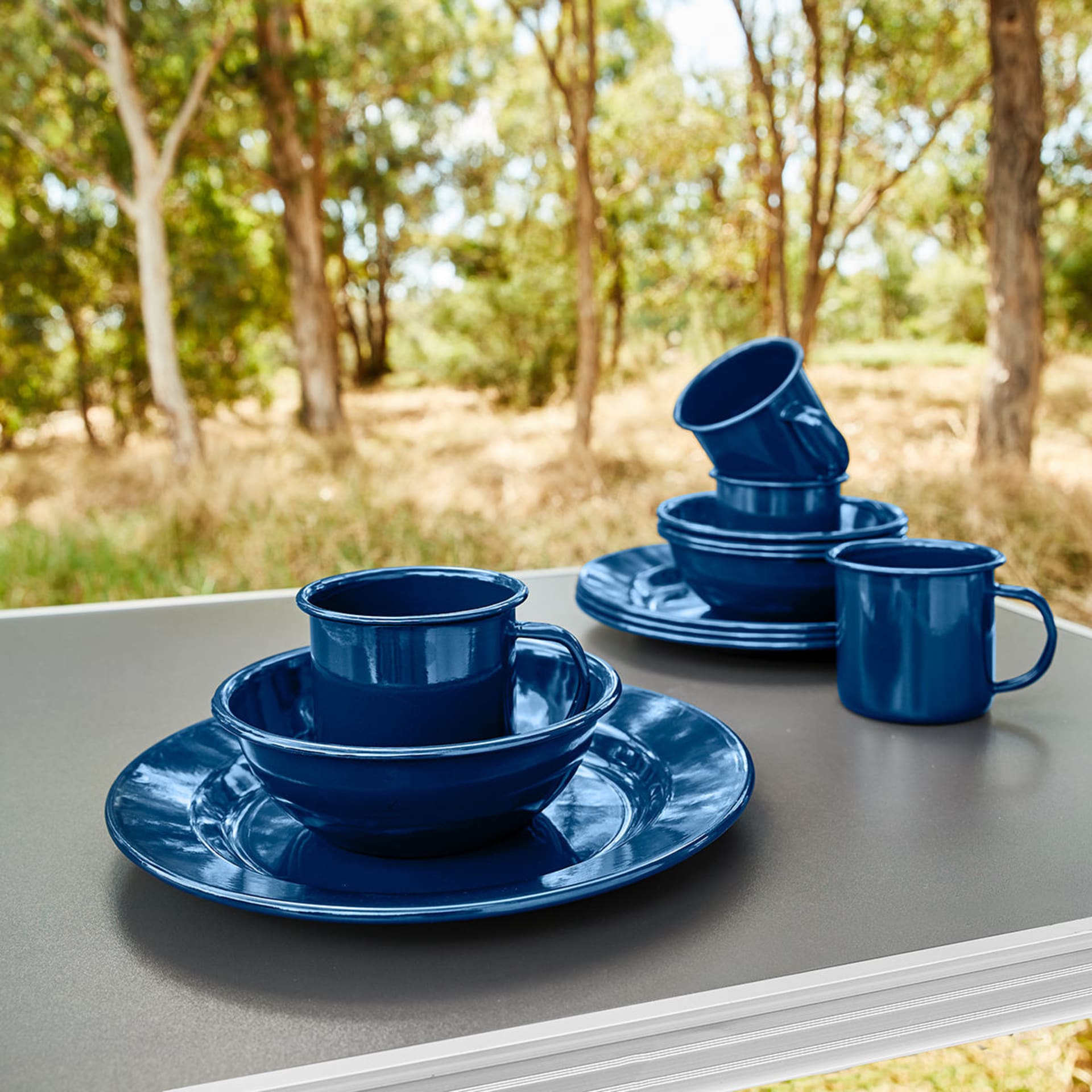 12 Piece Enamel Dinner Set Kmart