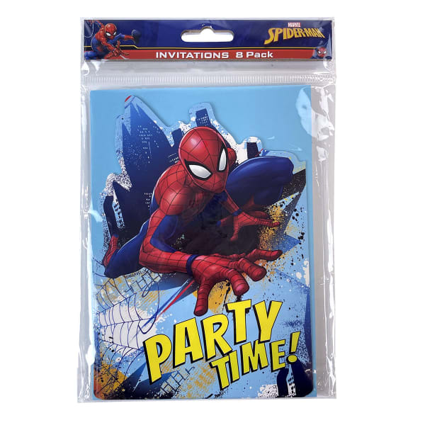 8 Pack Marvel Spider-Man Invitations - Kmart