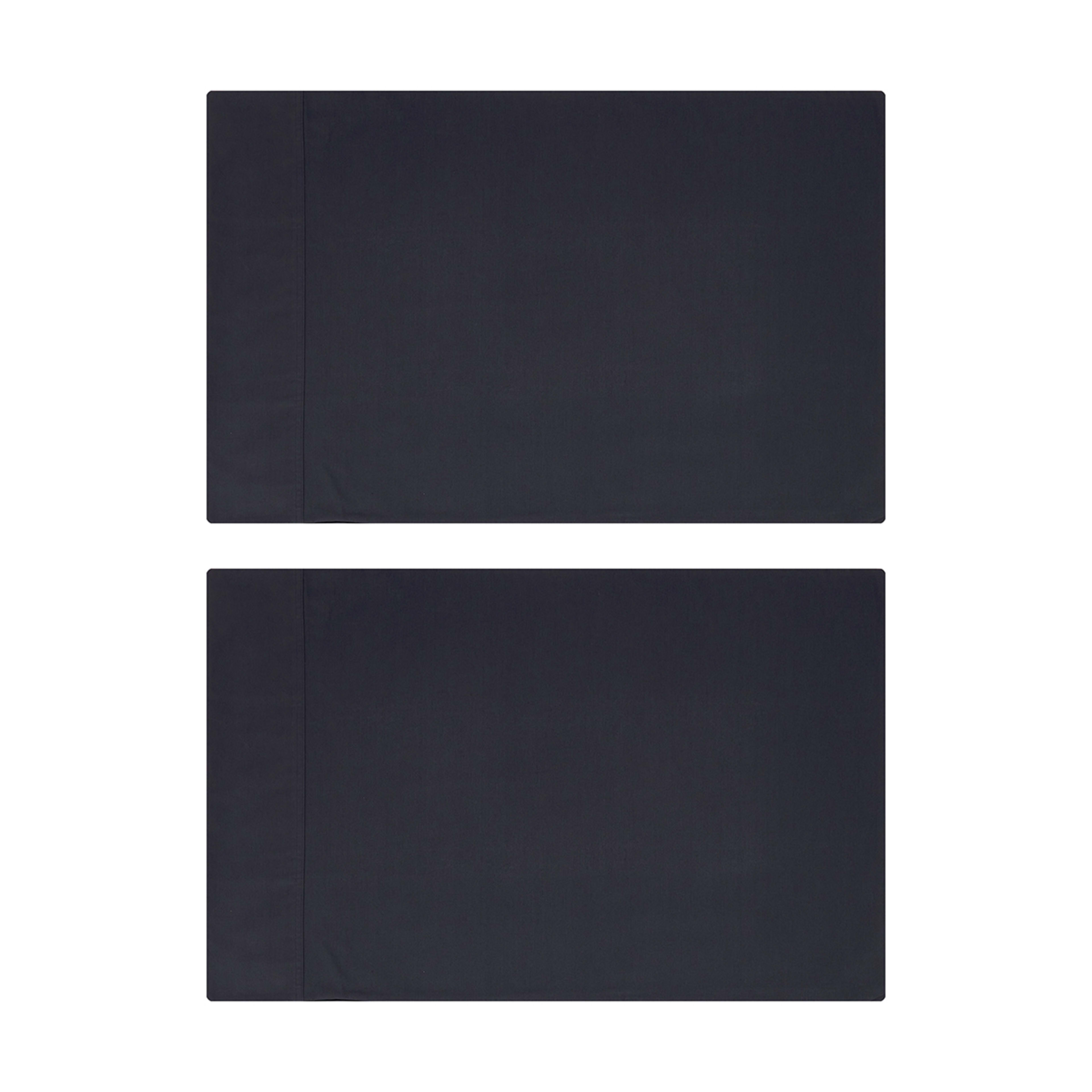 2 2 Pack 500 Thread Count Australian Grown Cotton Standard Pillowcases - Anthracite, 2 of 5