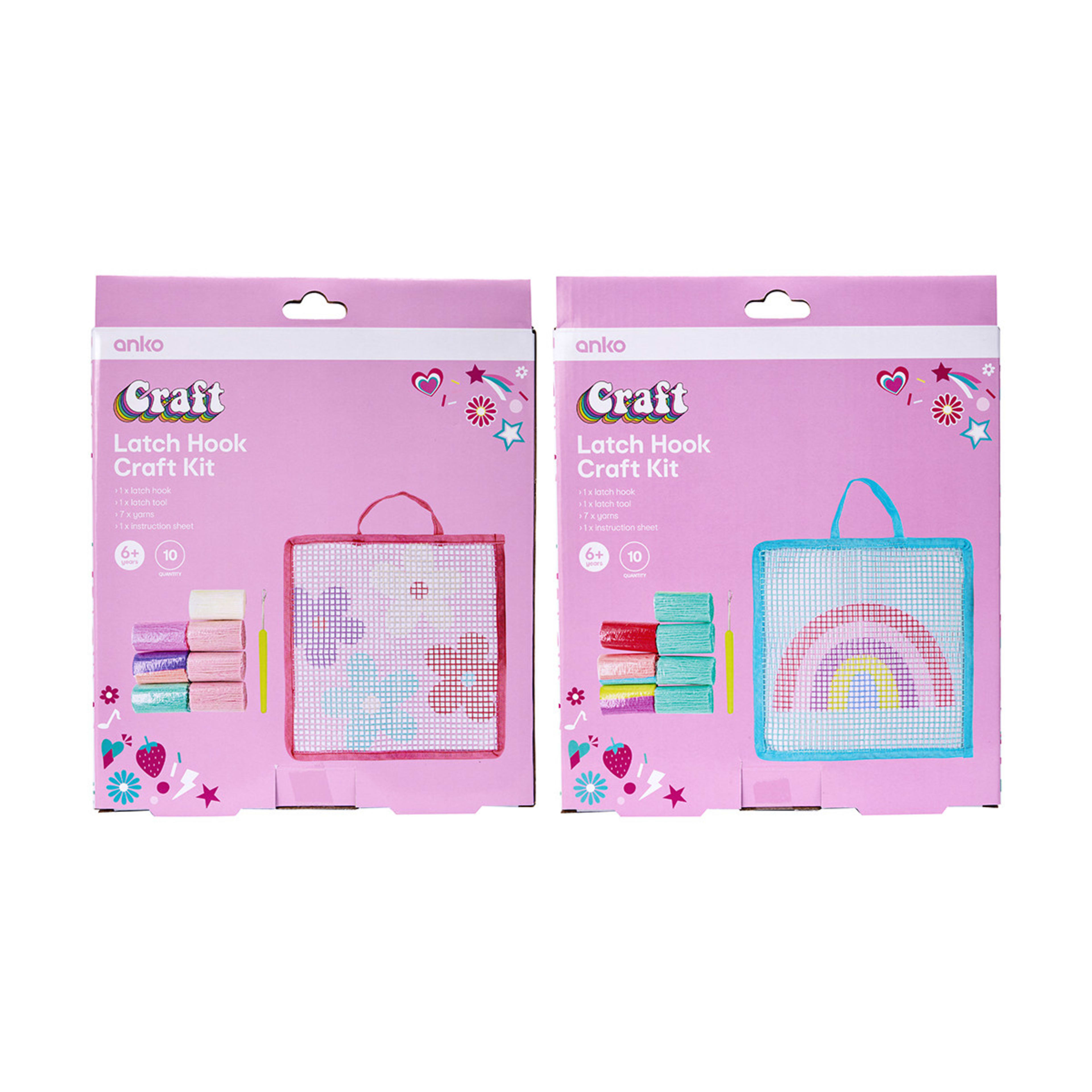 10 Pack Latch Hook Craft Kit Assorted Kmart