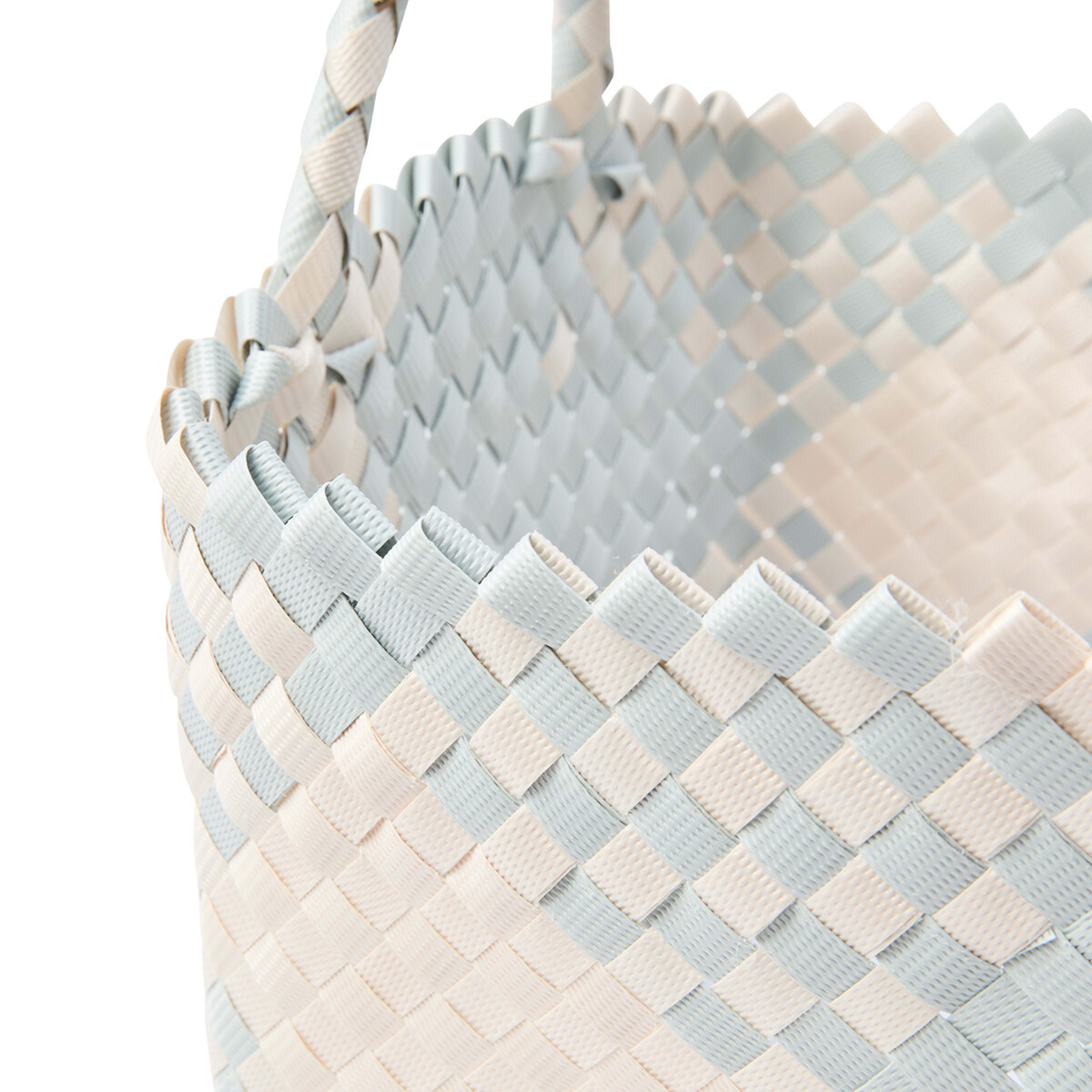 6 Rectangle Check Plastic Basket - Blue, 6 of 7