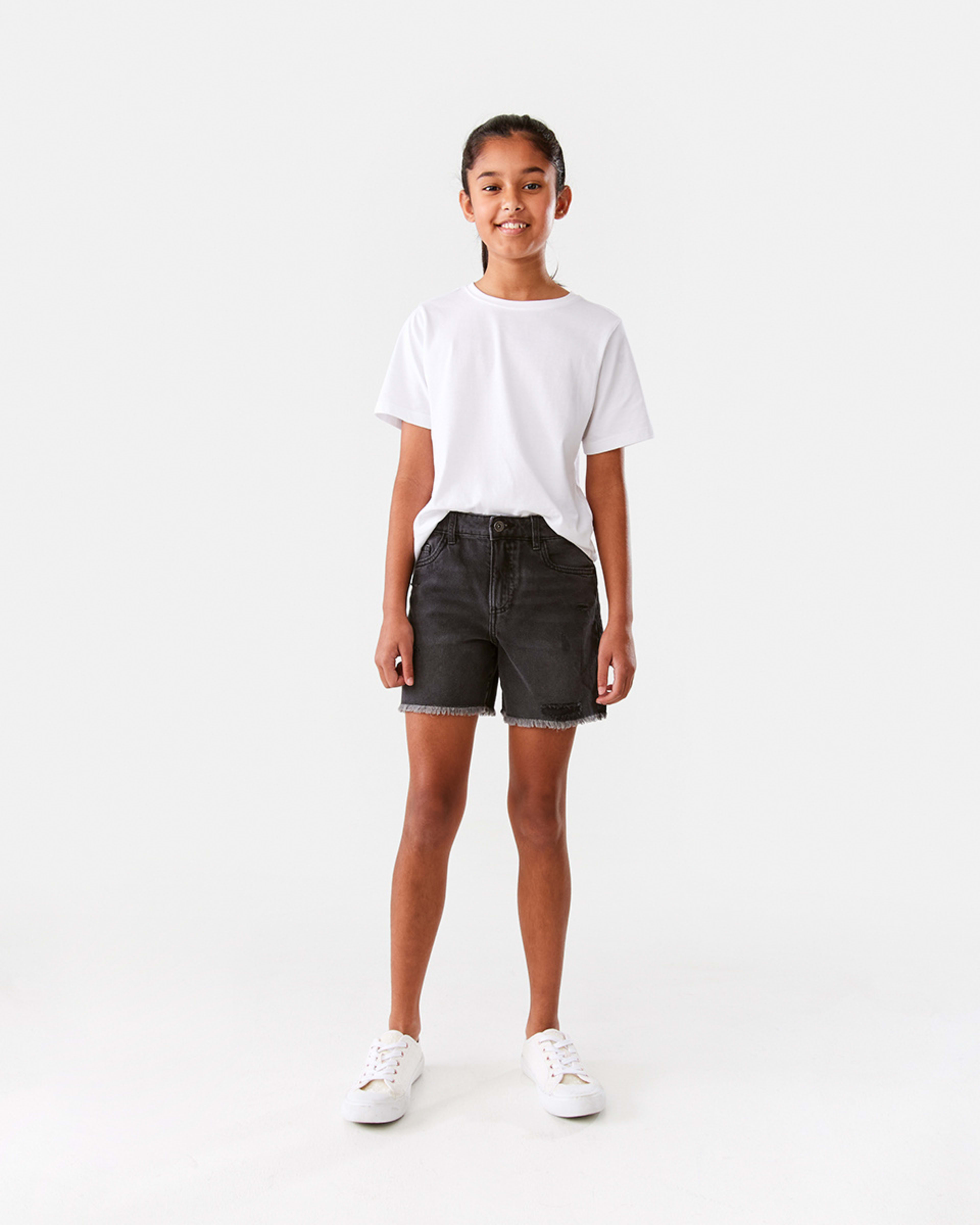 6 Bermuda Denim Shorts Blk Denim, 6 of 9