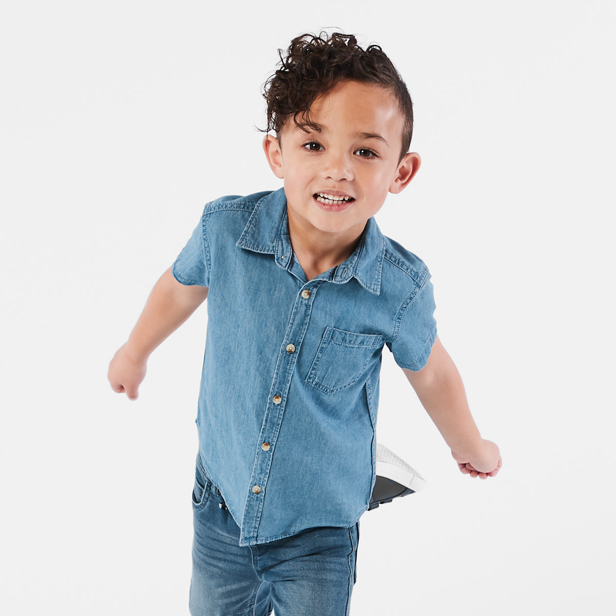 Short Sleeve Denim Shirt - Kmart