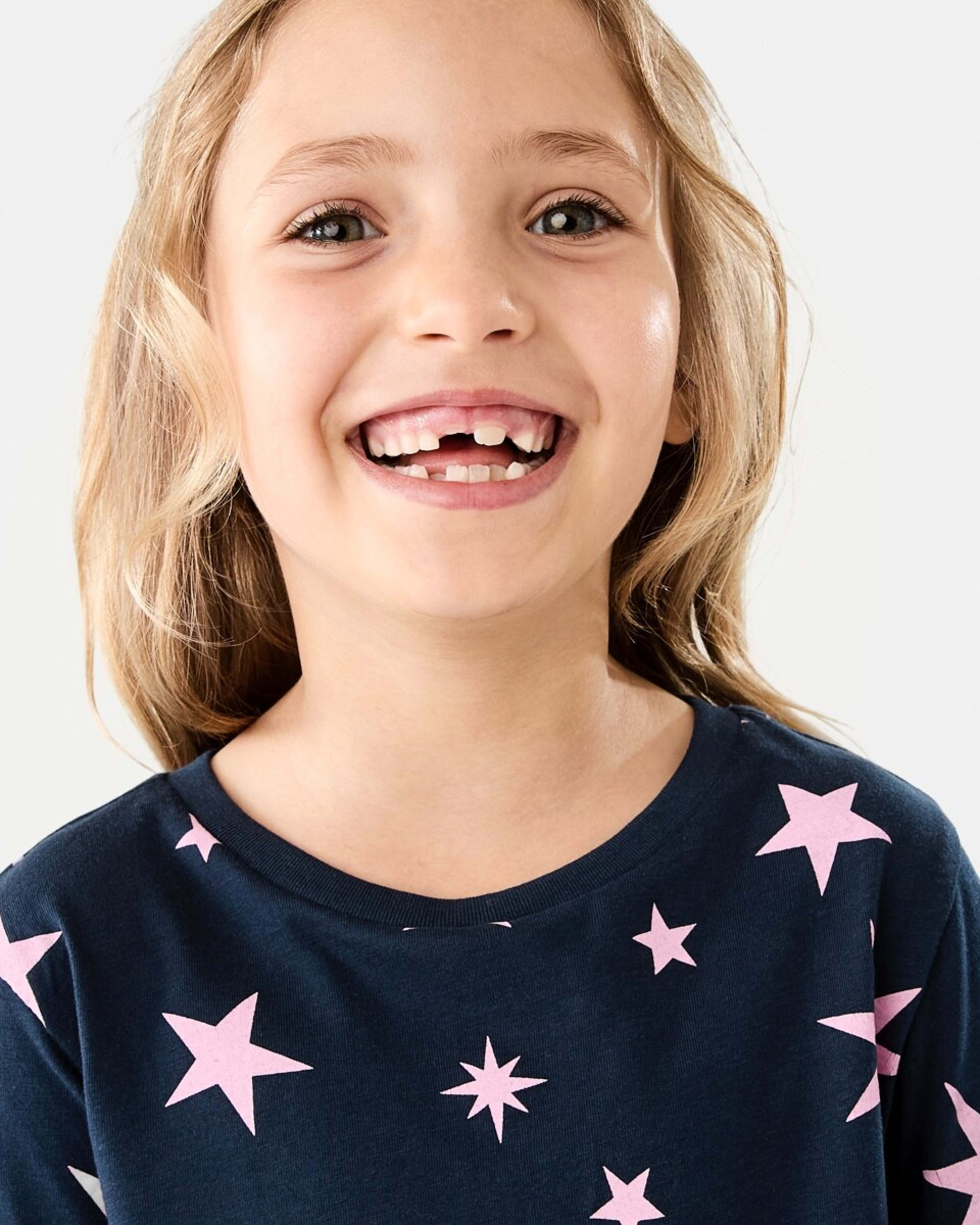 3 Knit Pyjama Set Navy Stars, 3 of 8