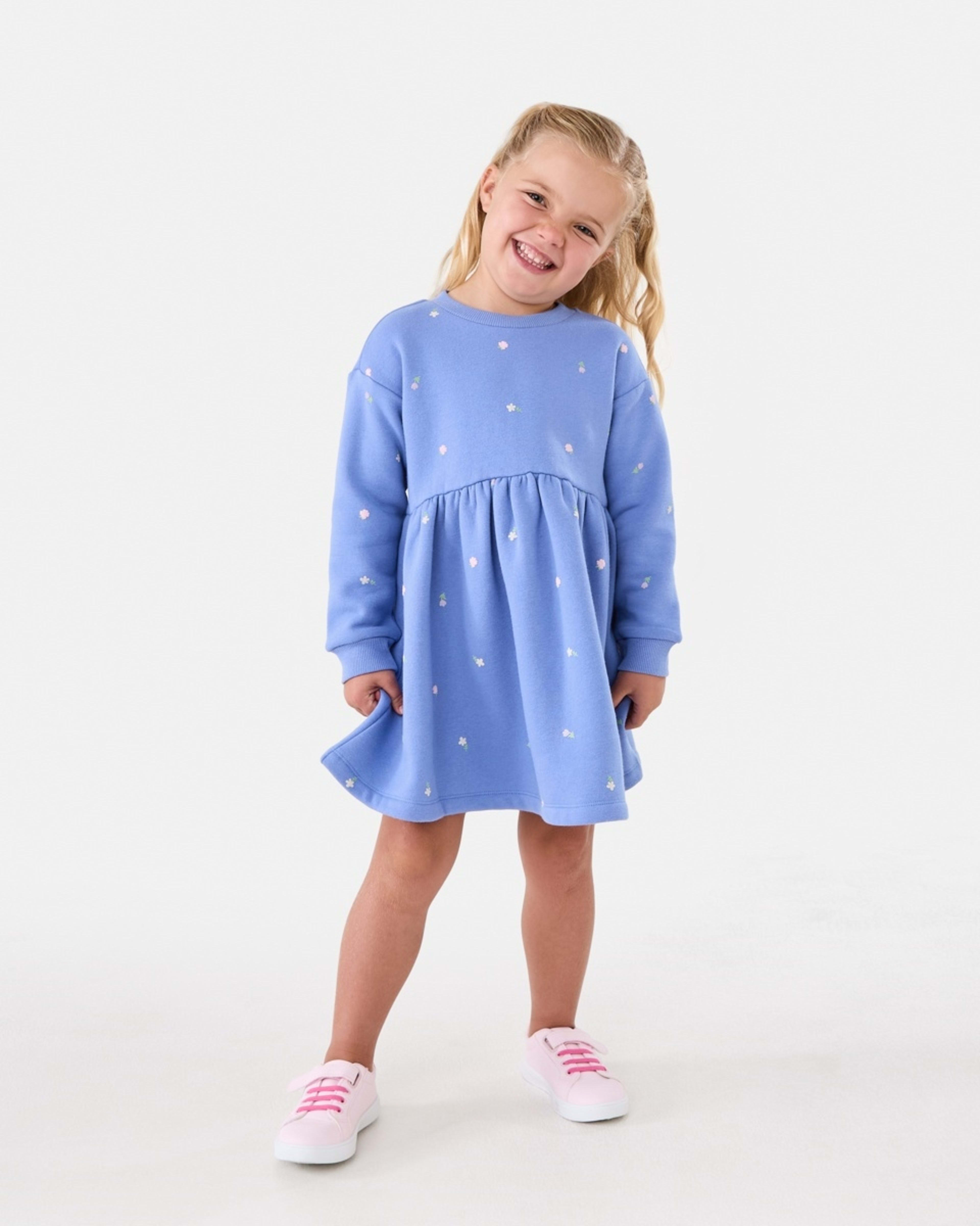 6 Puff Print Fleece Dress Floral, 6 of 9